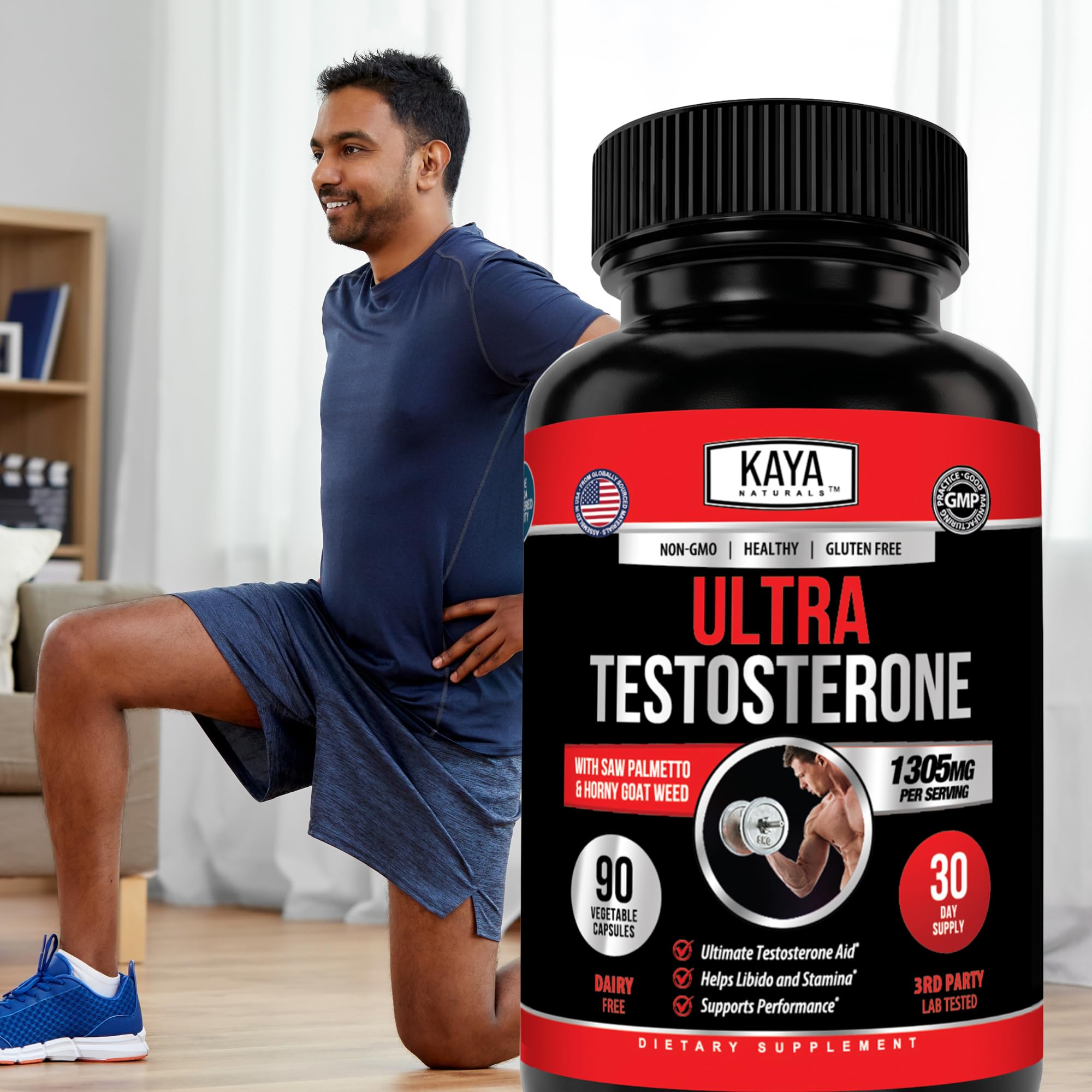 Kaya Naturals Ultra Testosterone - Men's Testosterone Booster - 90 Count — Amazon image 9