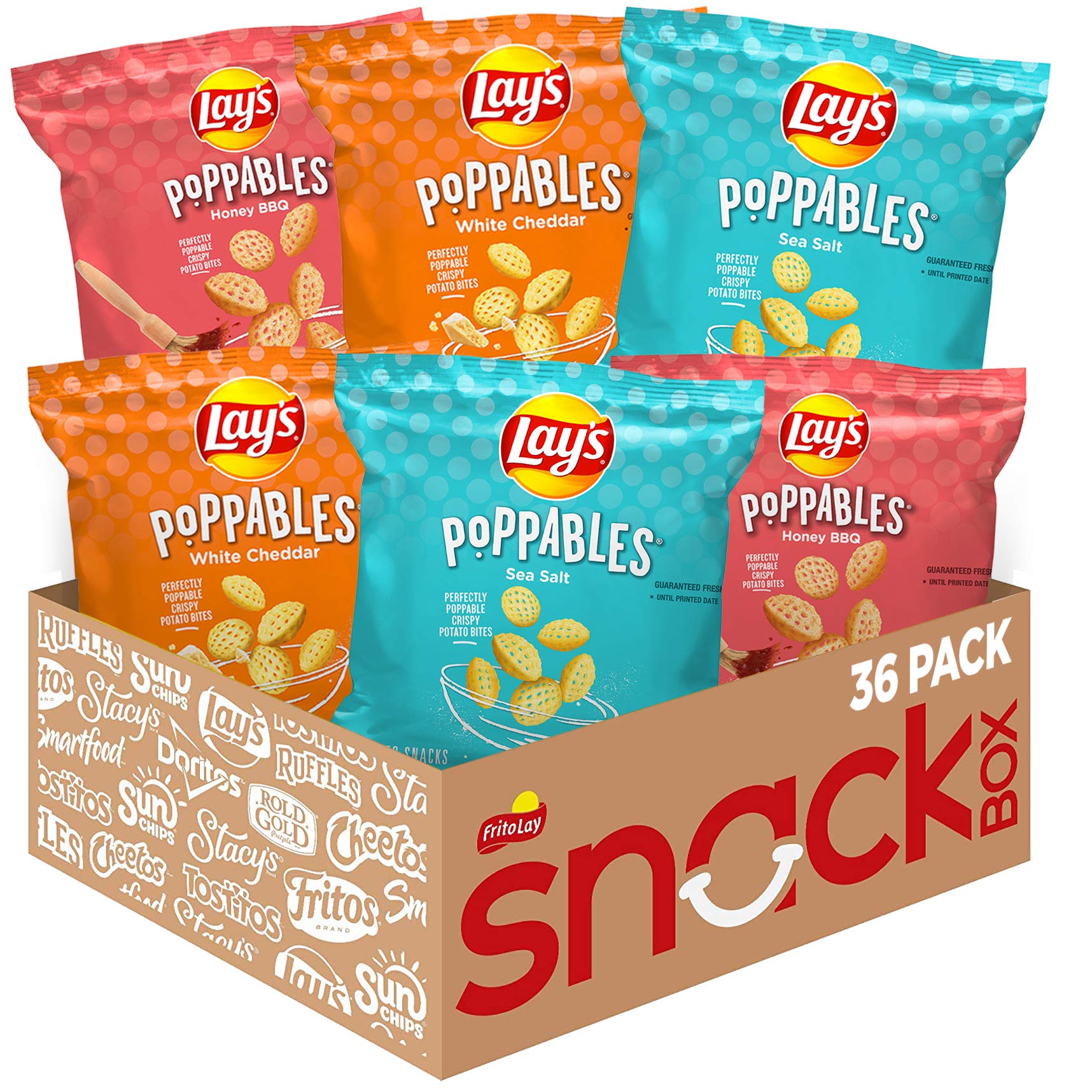 Lay's Single Serve Variety Pack Pack, Lay's Poppables, 36 Count