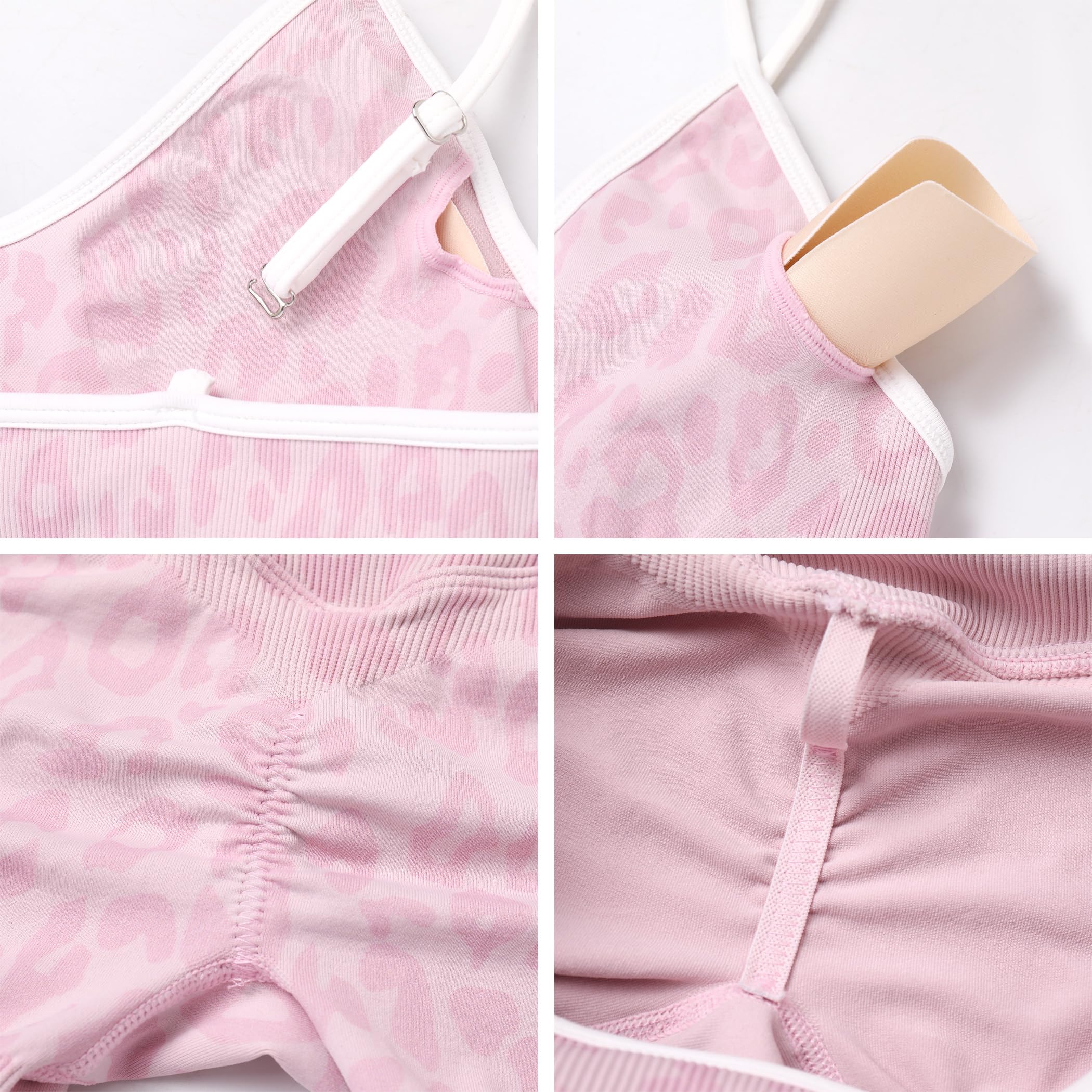 Odizli Set sportivo da donna Leo con reggiseno a vita alta e pantaloncini