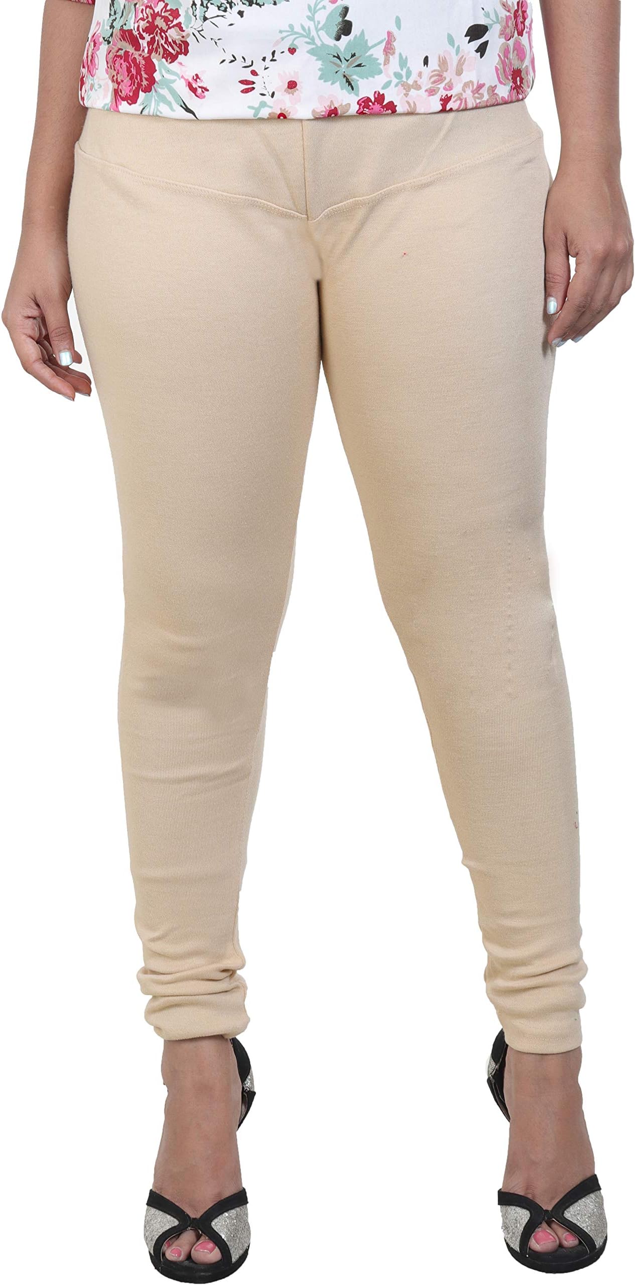 Curves beauty Women's Pure Woollen Lycra Stretchable Churidaar Legging (Free Size)