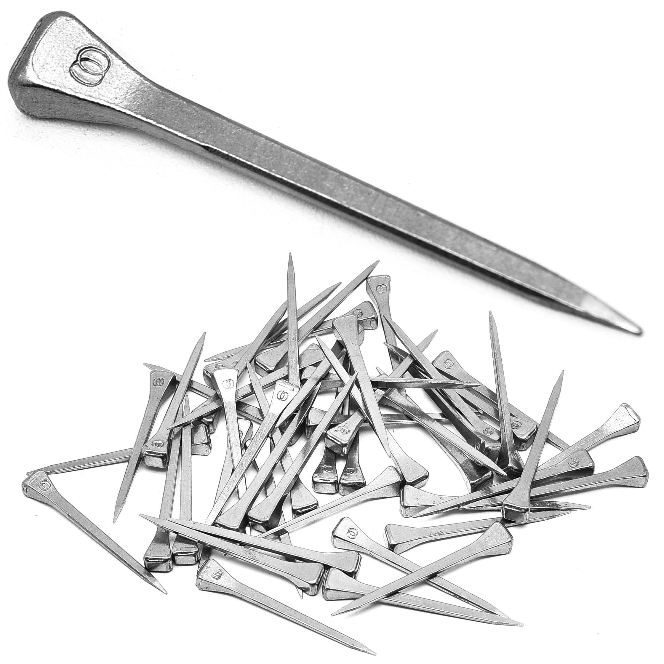 Surf turtle E6 Horseshoe Nails 50 Pcs 2.1 Inches Low Carbon Steel Horse Hoof Nails Horse Training Supplies Tool for Securing Firmly