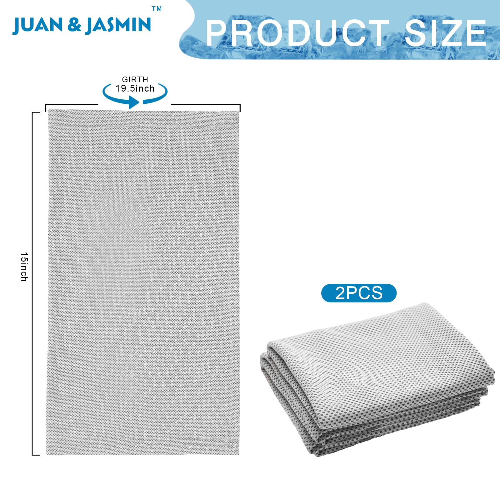 JUAN & JASMIN 2 Pack Cooling Towels (19.5