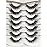 Pooplunch False Eyelashes Natural Cat Eye Look Wispy Volume Faux Mink Lashes 7 Pairs Pack 8D Soft Curly Fluttery Short Fake Eyelash Strips for Daily Use