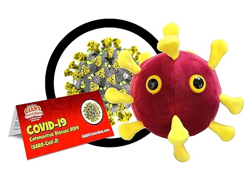 GIANTmicrobes COVID Peluche Coronavirus Peluche Rouge 15 cm Unisexe Pédagogique