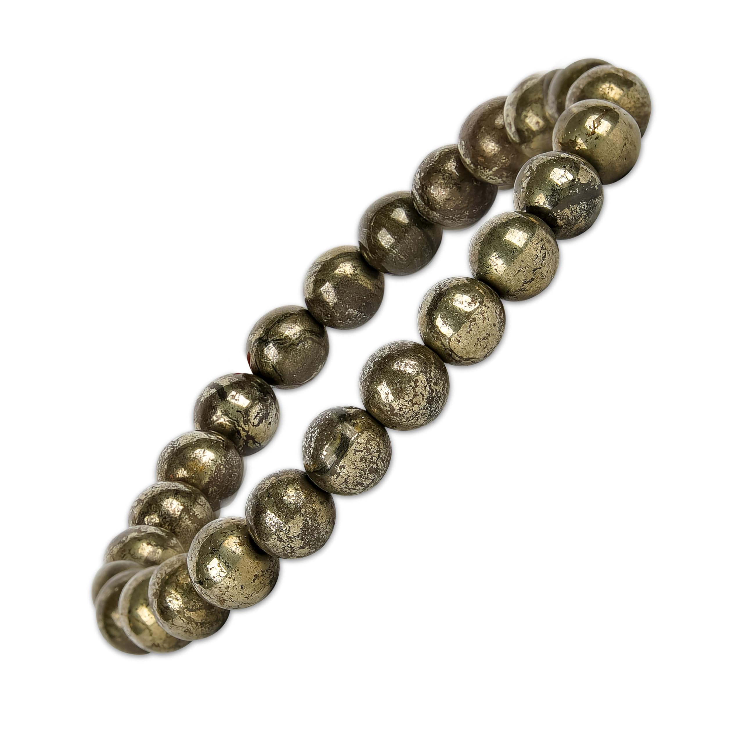 GEMSMANTRA Natural Pyrite Bracelet for Men and Women | Lab Certified 8 mm Round Cut Beads | Unisex Healing Stone Bracelet for Positivity and Confidence (B0CJ36CSVQ) Amazon Price History, Amazon Price Tracker