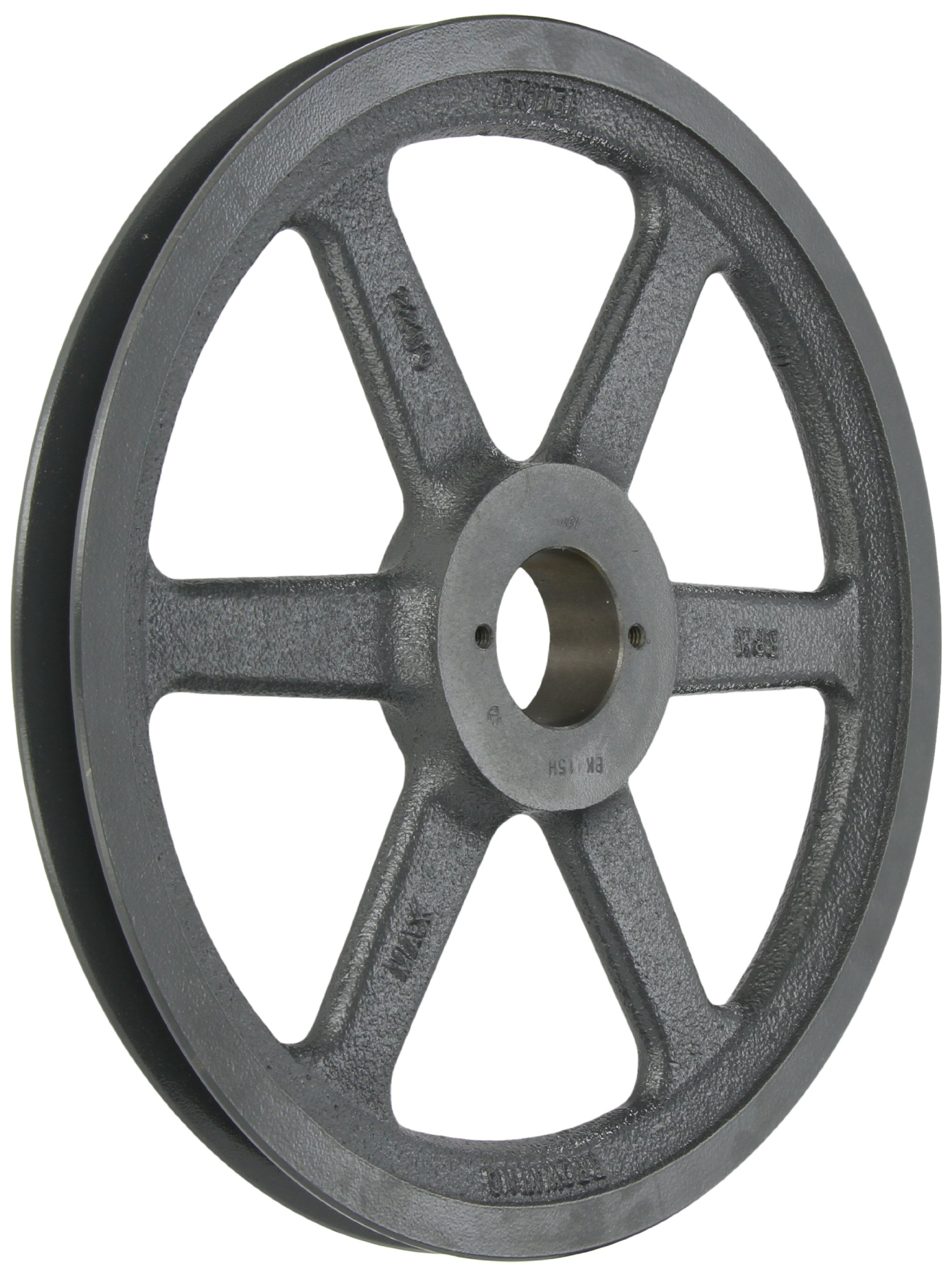 Browning BK115H Bushed Classical Gripbelt Sheave, 4L or A, 5L or B Belt, 1 Groove, Uses H Bushing