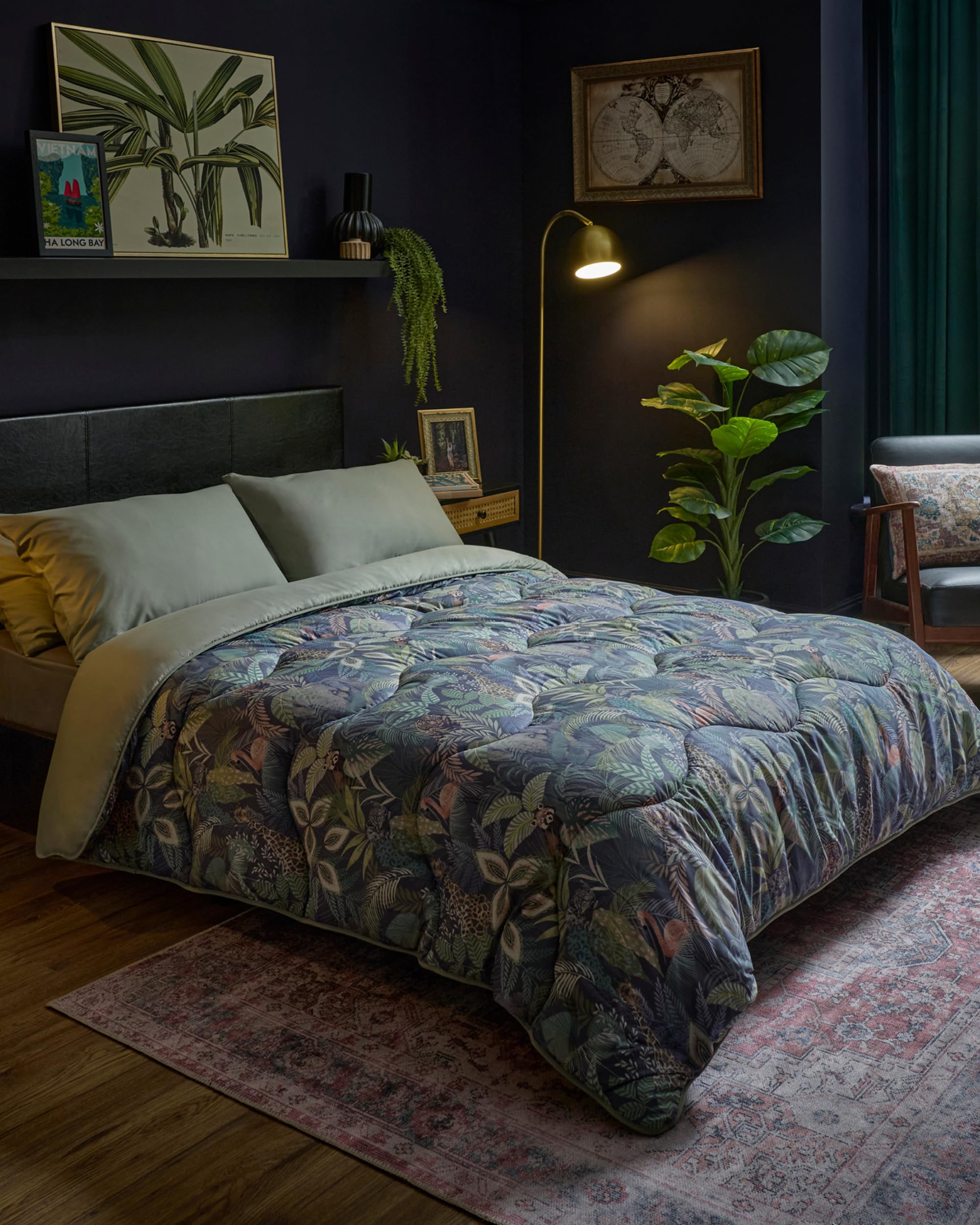 Night Lark Coverless Duvet 10.5 Tog Midnight Safari, Single