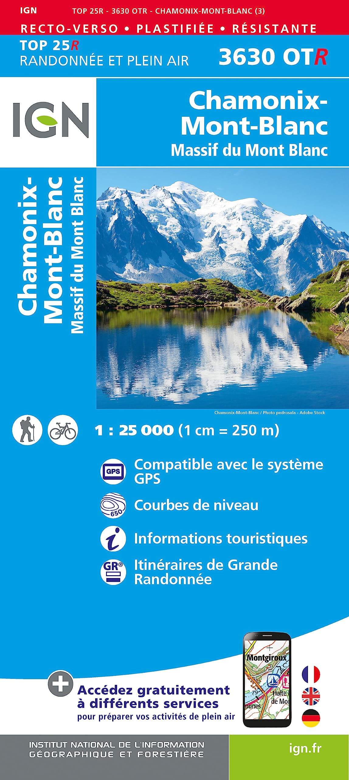 Chamonix-Mont-Blanc / Massif du Mont Blanc gps wp (3630OTR) (TOP 25R)