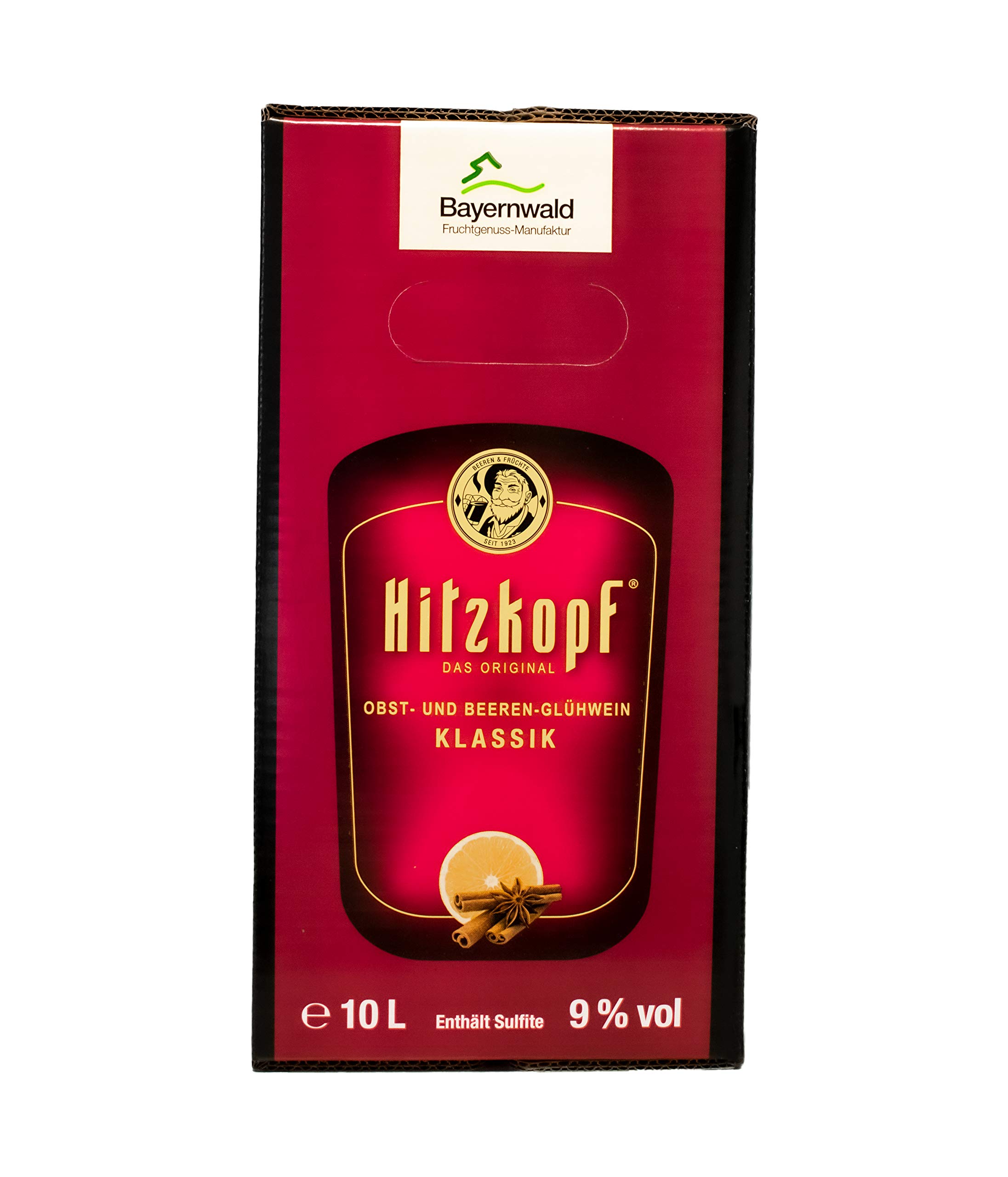 Bielmeier Bayernwald Hitzkopf Klassik roter Glühwein 9,0% vol 3x10 Liter Bag-in-Box