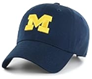 Officially Licensed Michigan University Clean Up Hat Navy Blue Adjustable Classic Embroidered Team Logo Cap