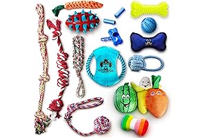 Pacific Pups 18 Piece Dog Toy Set: Durable Toys Supporting Pacificpuprescue.com