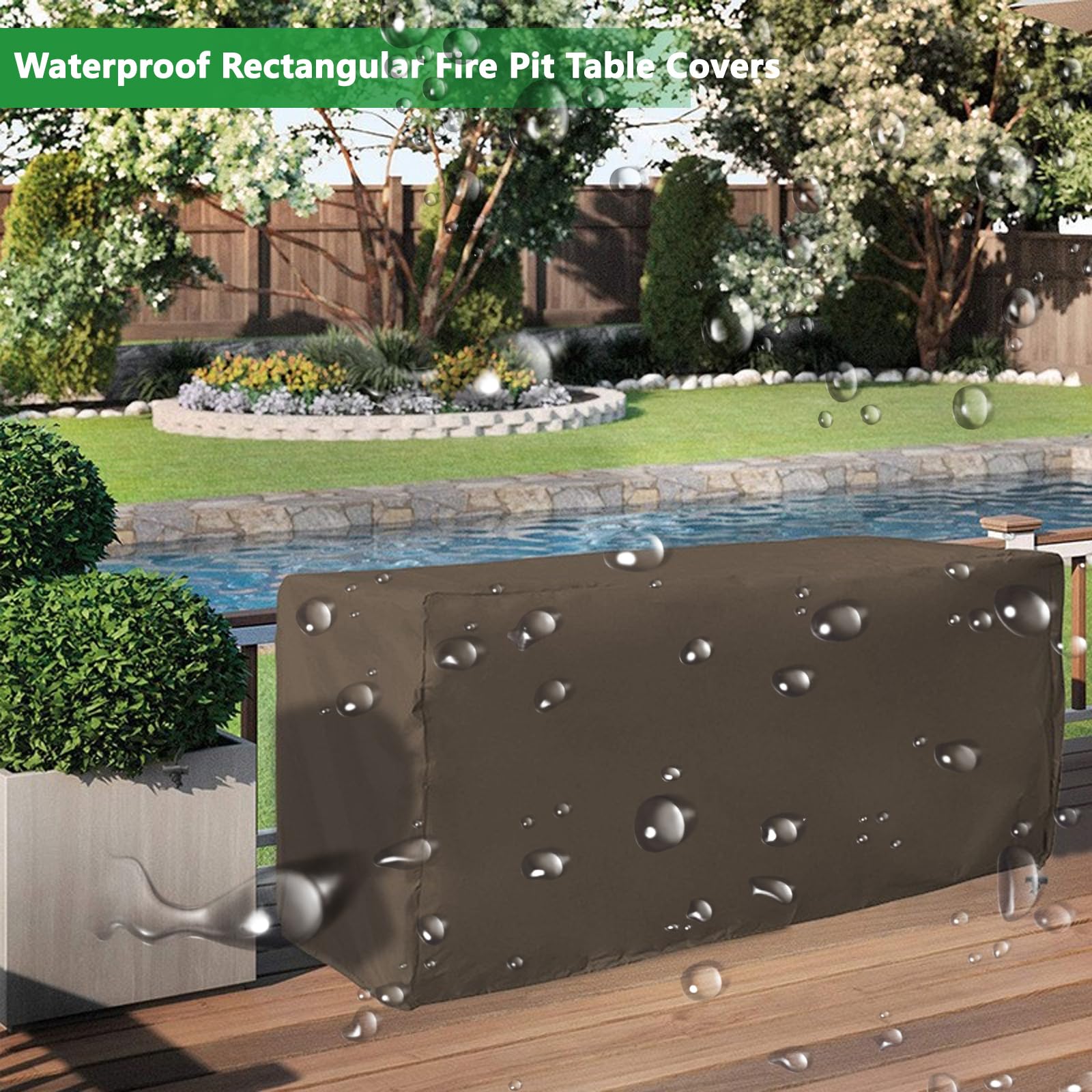 Pokrowiec na ławkę do przechowywania na zewnątrz wodoodporny ochraniacz na meble ogrodowe 210D wytrzymały materiał wołowy pasuje do 123 x 62 x 55 cm, szara, trwała odporna na warunki atmosferyczne
