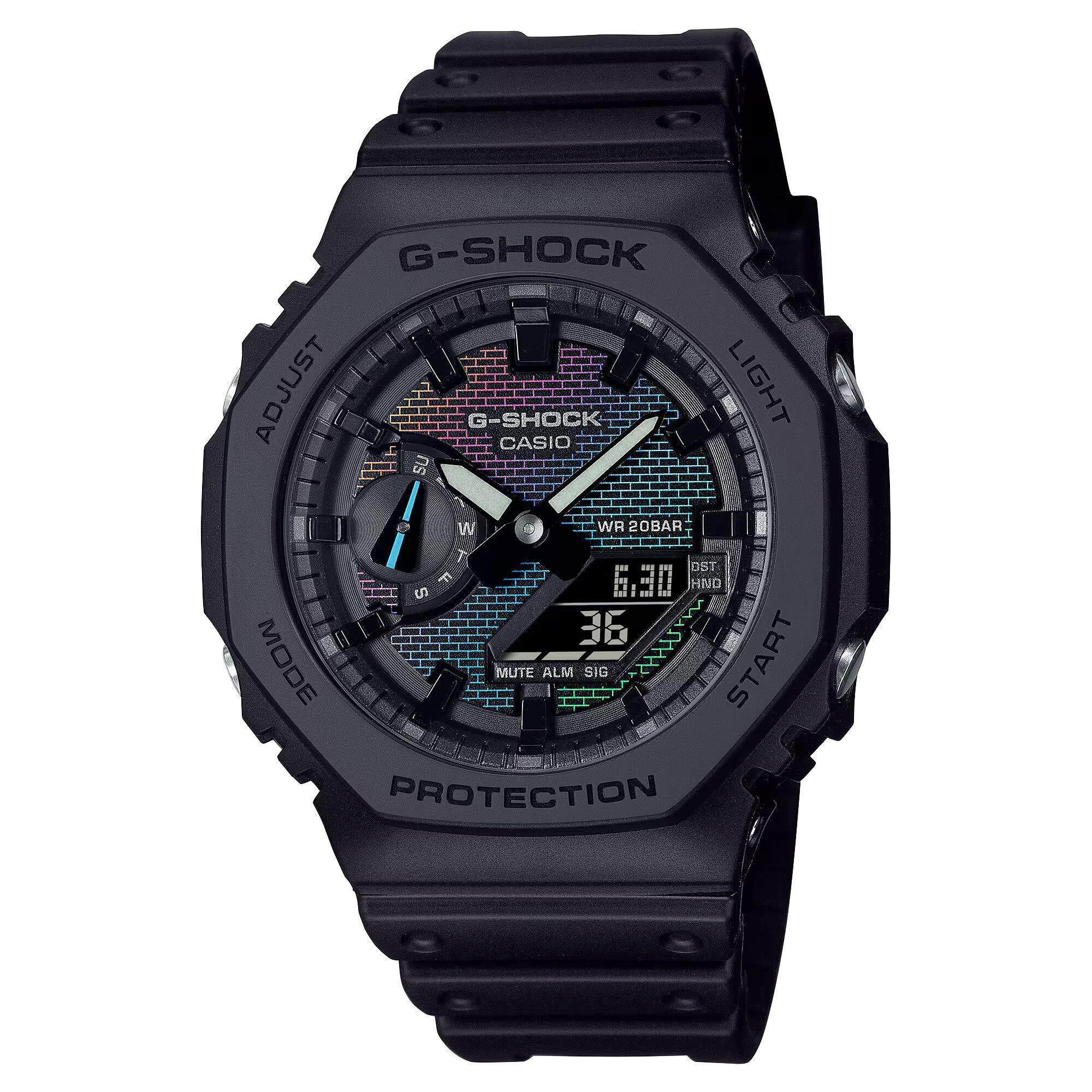 Casio GA-2100RW-1ADR Kol Saati, G-Shock, Analog / Digital, Siyah, Erkek