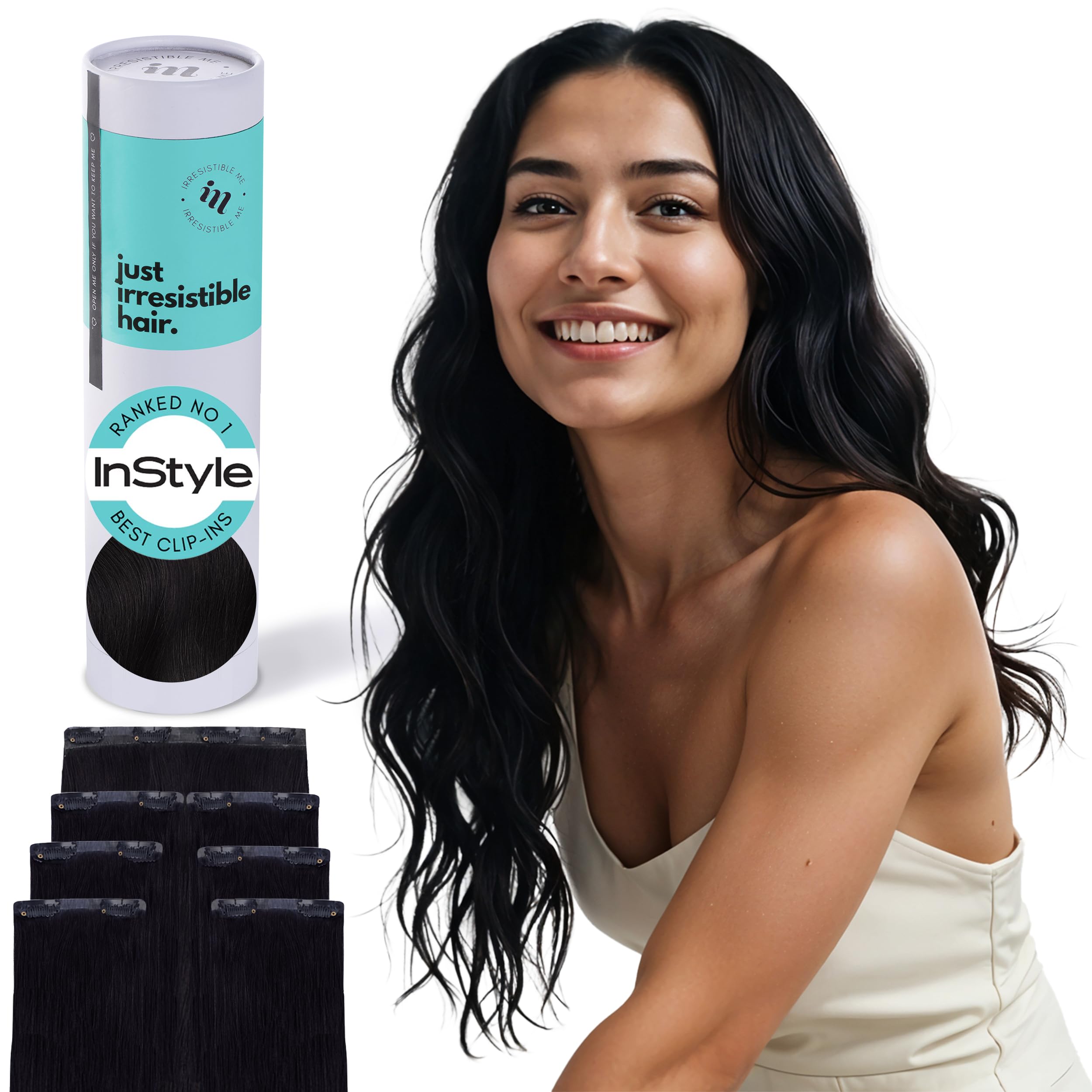Amazon.com : Irresistible Me Real Human Hair Extensions Clip  display picture 1