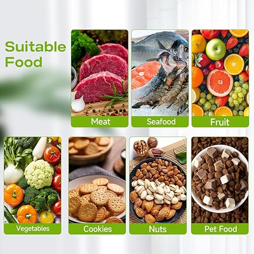 Miniatura 7 de Sellador al vacío para alimentos  Panel de vidrio templado, control táctil LED, pantalla digital, pulsohúmedosecoselladomodos de succión externa,