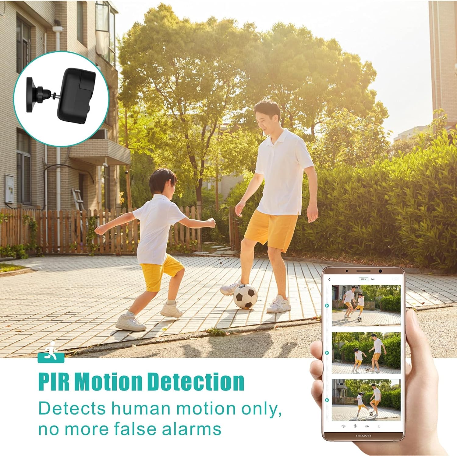 EverExceed Security Camera Outdoor Wireless, Rechargeable Battery Powered Camera, Home Security WiFi Cameras with PIR Motion Detection, Night Vision, 2-Way Audio, Weatherproof, SD Card Slot