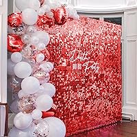 Vista 14 de 36 Panels Giltter Wall Backdrop Pink Shimmer Wall Backdrop for Party Wedding Birthday Engagement Bachelorette Parties Anniversary Decoration
