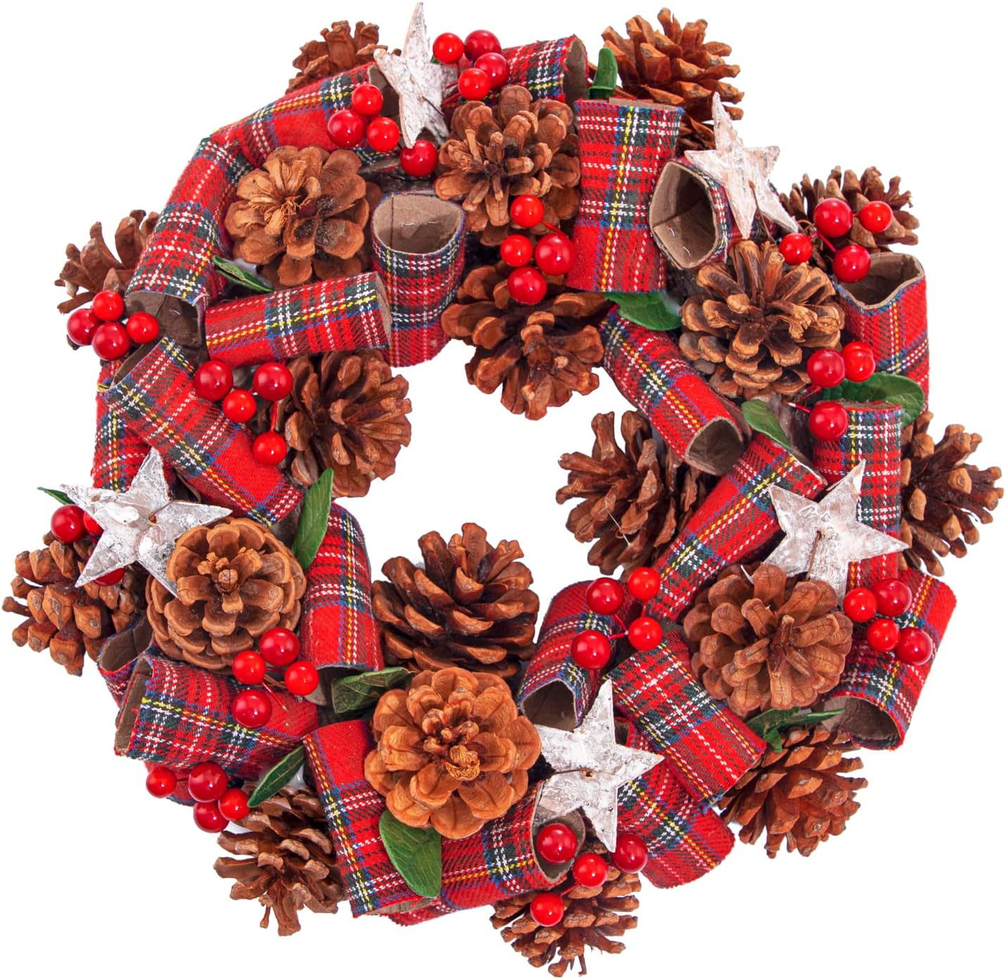 Supernal 13 inch Artificial Wreaths for Front Door, Fall
