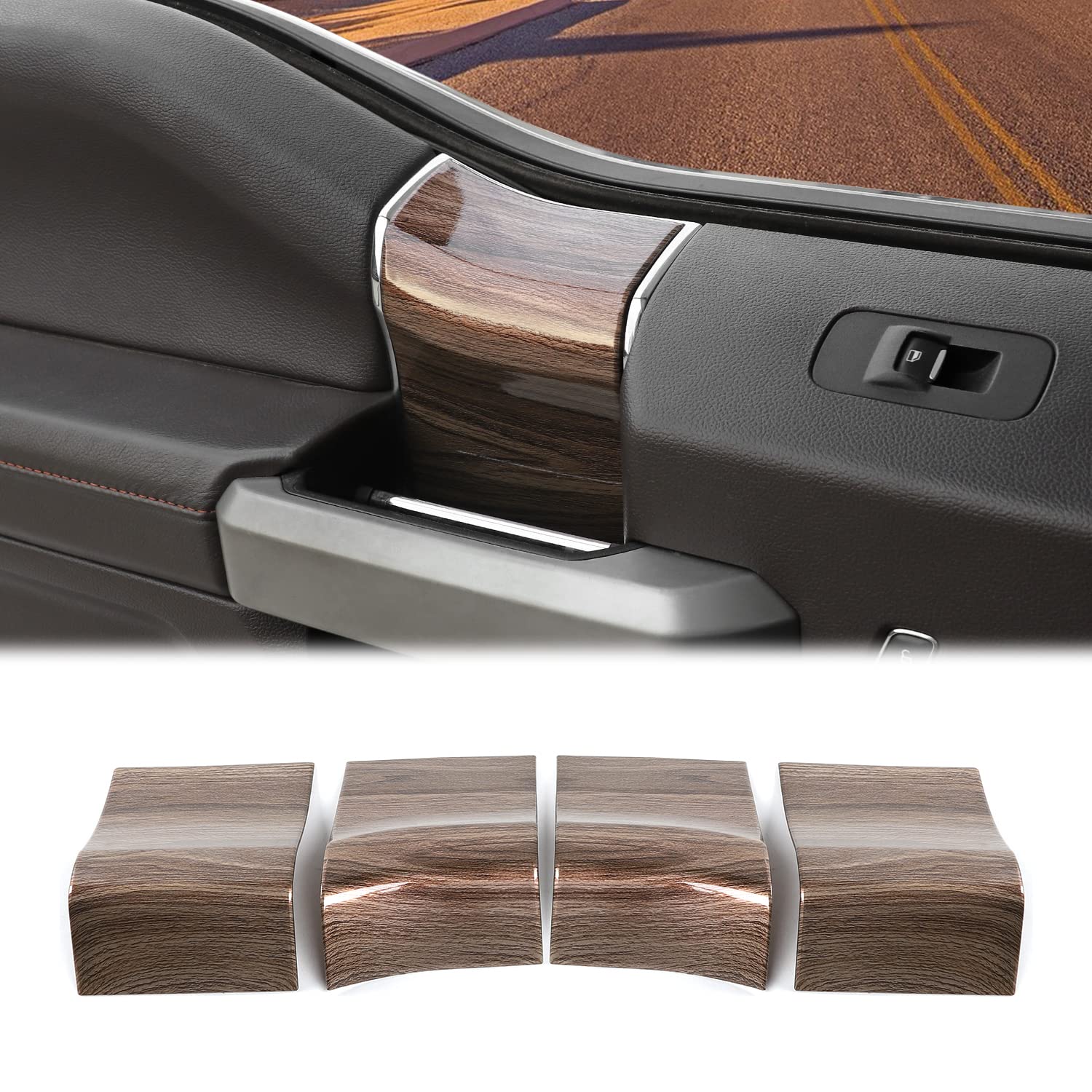 For Ford F150 2015-2020 Interior Door Handle Cover Trim Decor Shell Accessories