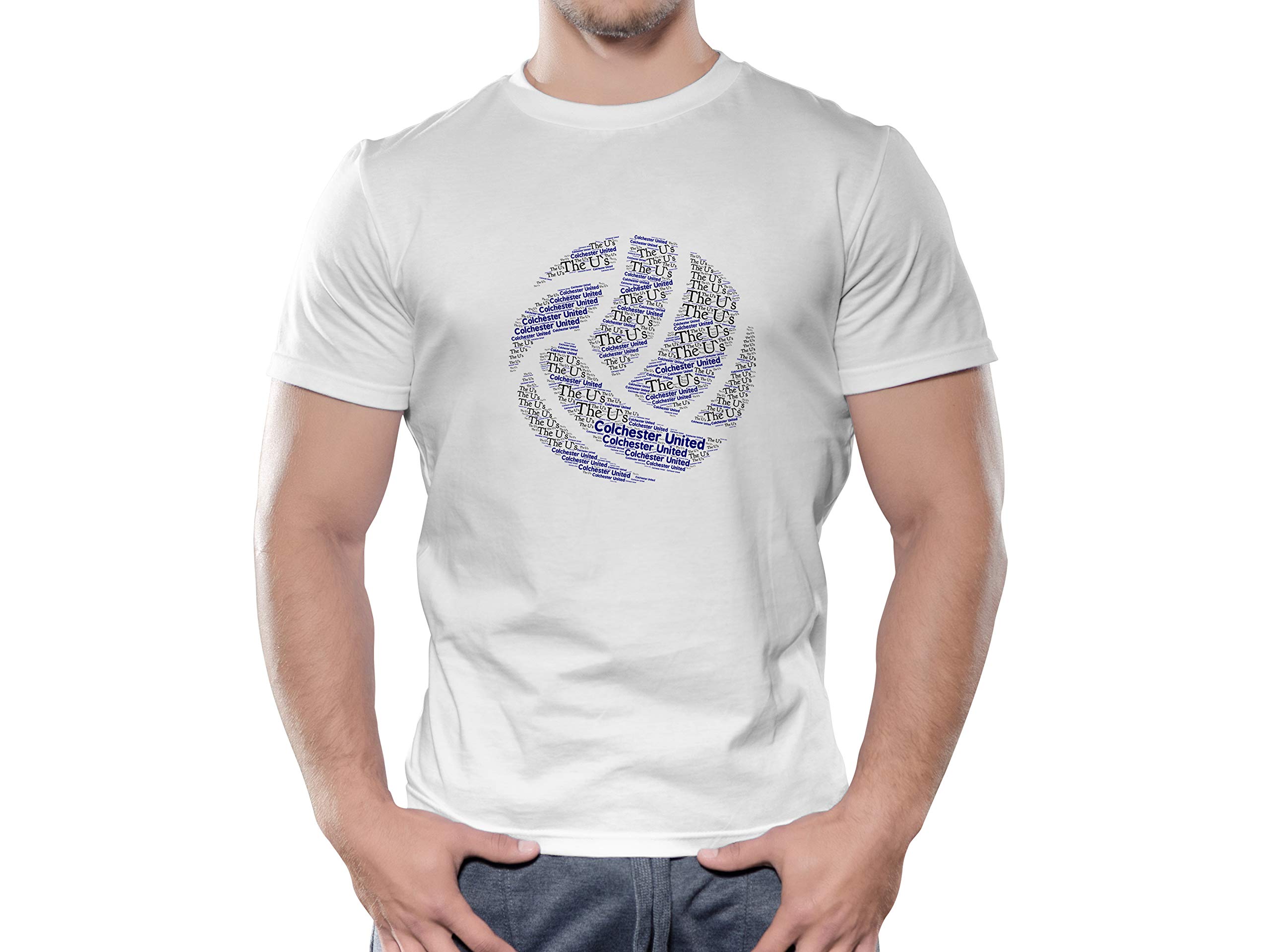 Colchester United FC Novelty Football Ball T Shirt, (Large)