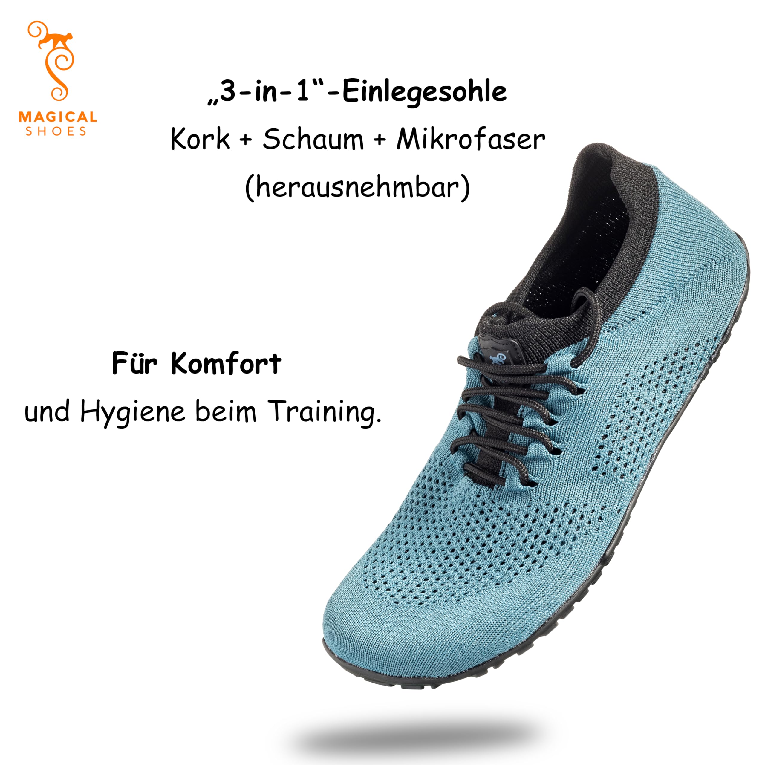 Magical Shoes Barfußschuhe für Damen & Herren, Laufschuhe, Sportschuhe, minimalistische Schuhe, Barefoot Shoes, Minimalschuhe, Max