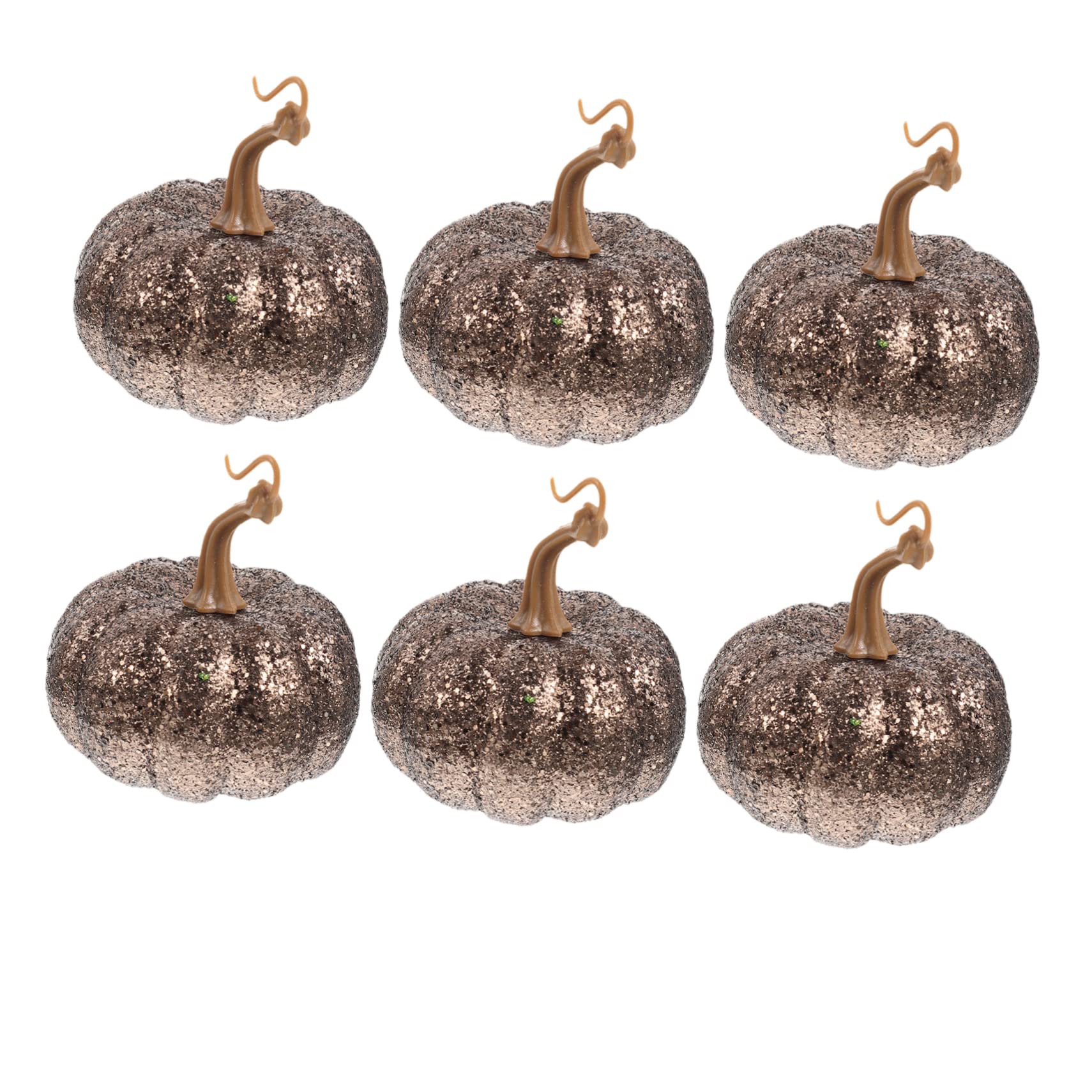 Calabazas artificiales de otoño PRETYZOOM en set de 12 piezas de espuma con brillo para decorar