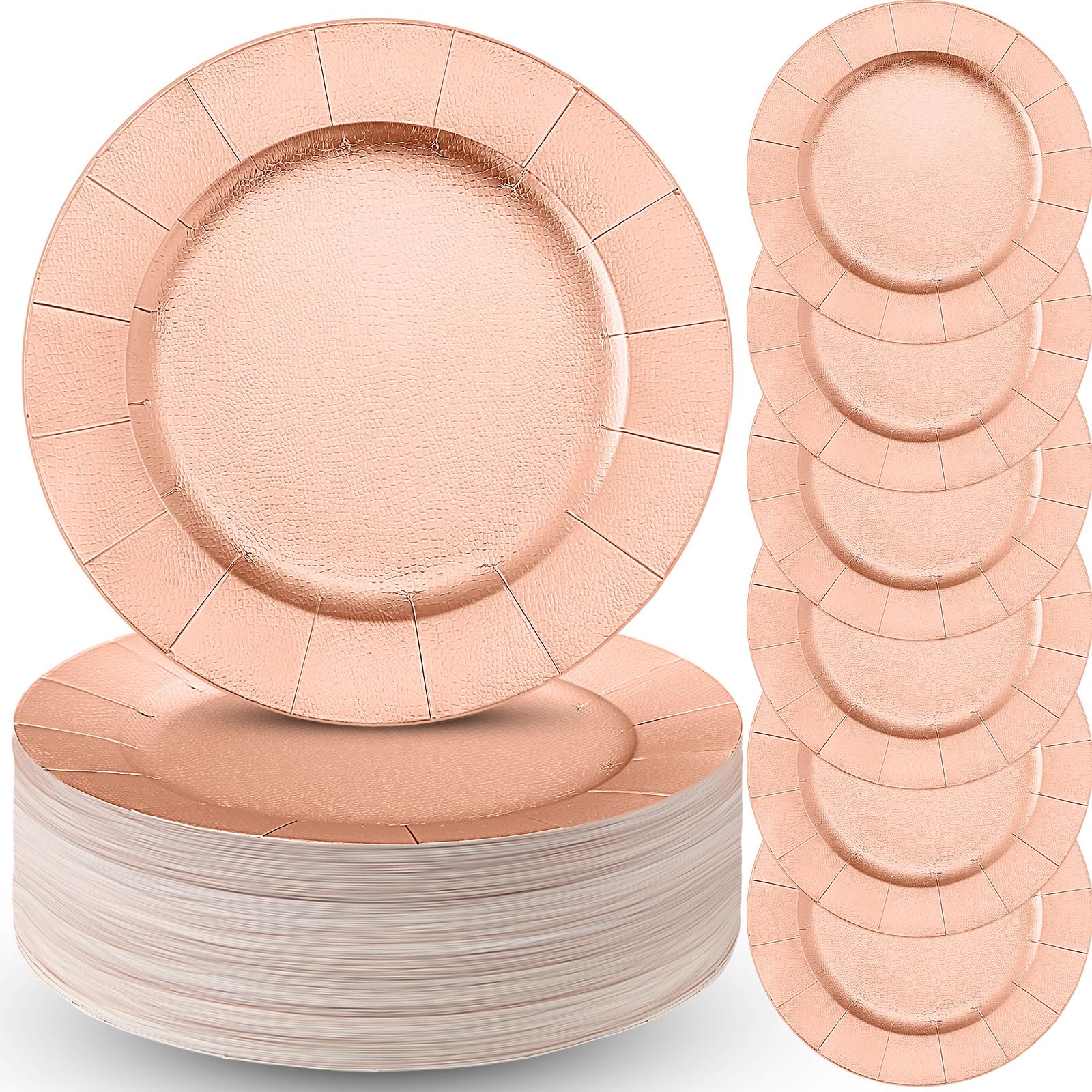 Dandat Disposable Charger Plates 13'' Round Dinner Plate Heavy Duty ...