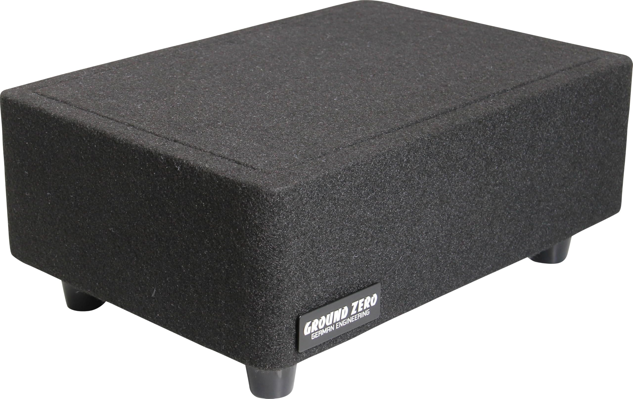 Ground Zero GZCS 20SUB-ACT Aktiv-Gehäusesubwoofer, 20cm, 250W RMS, 50-150Hz, Downfire, 9-16V, Holz