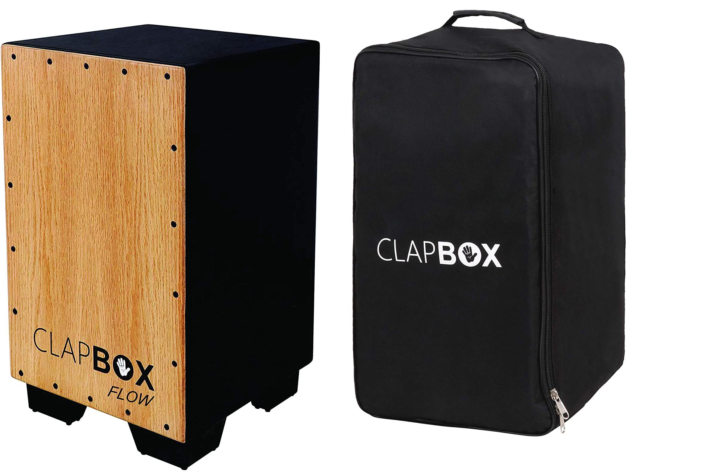 Clapbox Cajon CB02 Flow -Black, Oak Wood (H:50 W:30 L:30) - 3 Internal Snares — Amazon image 6