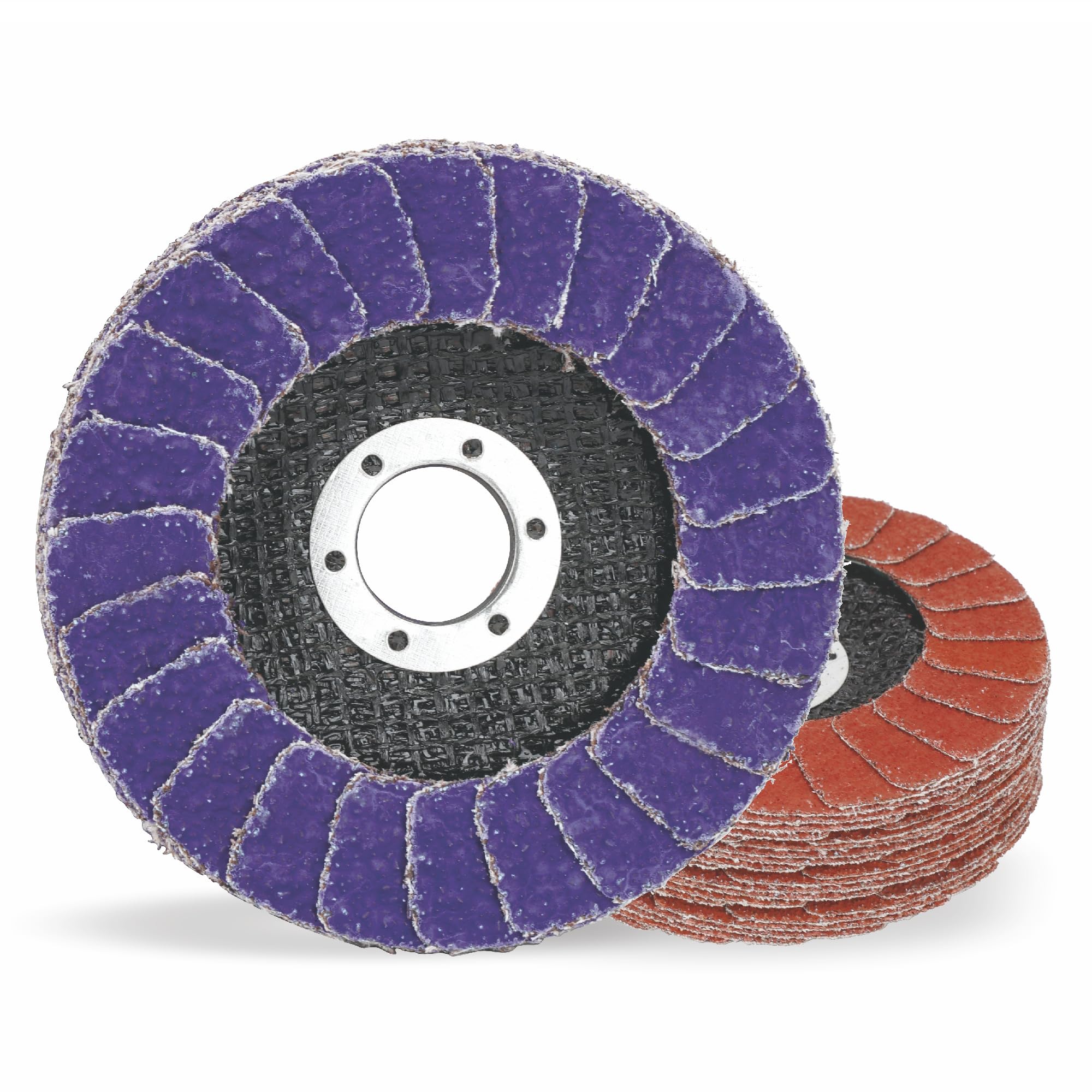 EZARC 10-Pack Ceramic Flap Discs 80 Grit - 4.5" Type 29 Grinding Wheels For Metal
