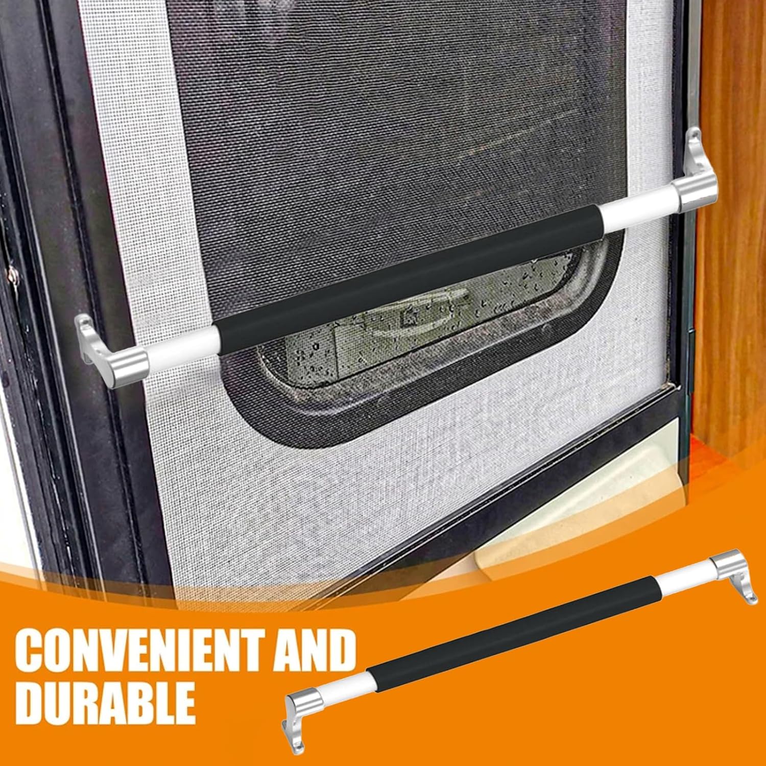 Car Screen Doors Grab Rods Handle Can Be Adjusted from 21.6 ' ' to 32.3 ' ' Nonslip Grip Universals for Most Trailer Screen Doors Grab Rods Handle