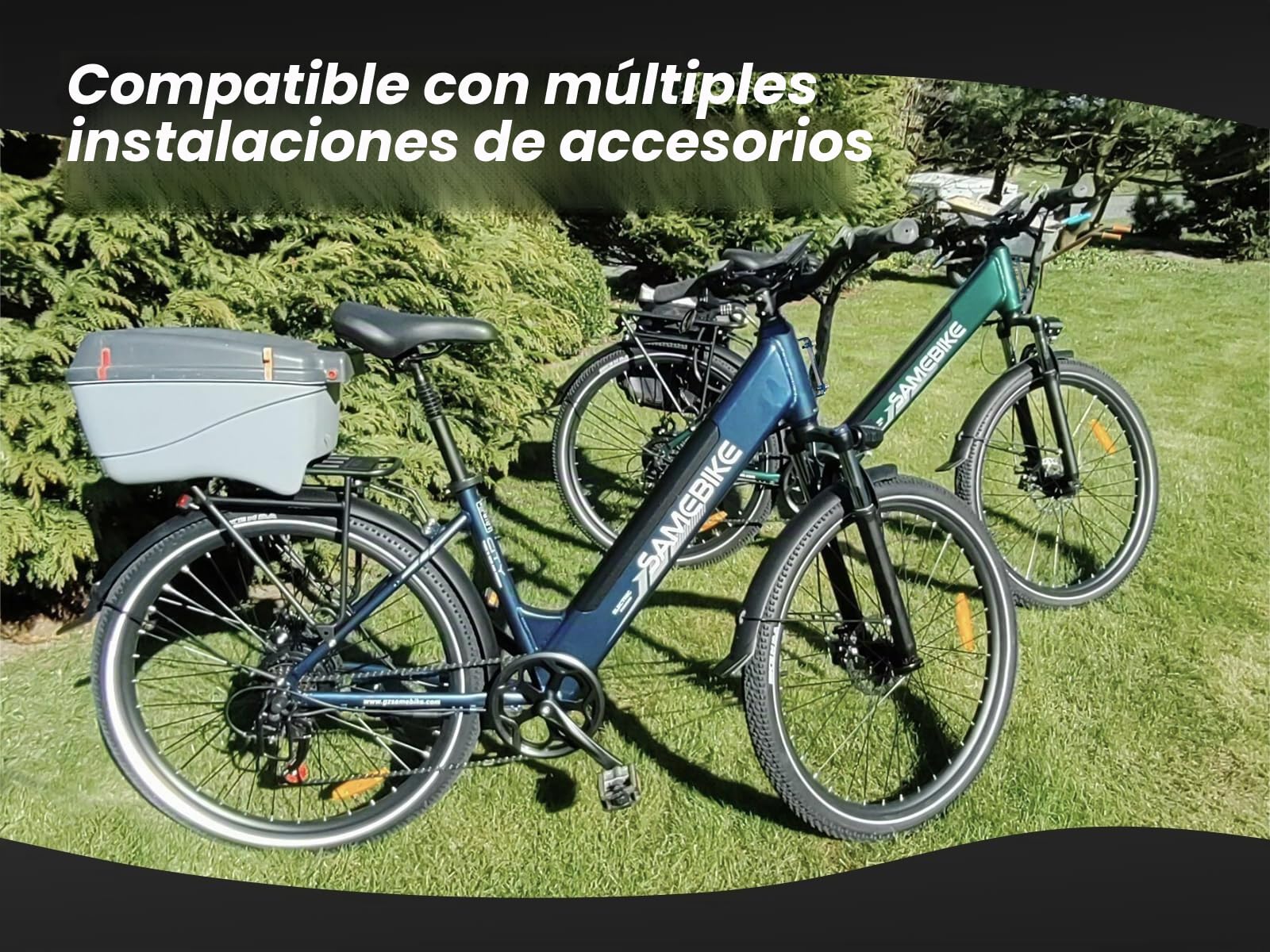 SAMEBIKE Bicicleta Eléctrica de Montaña 26/27.5 Pulgadas 36V15AH Batería Extraíble Pedal Asistido Bicicleta Eléctrica de Montaña Urbana Ebike Adultos