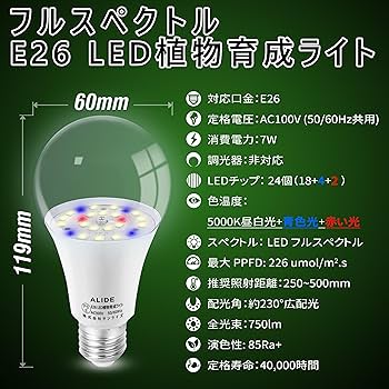 Amazon.co.jp: 3個入 植物育成LEDライト 新しいLEDフルスペクトル 植物