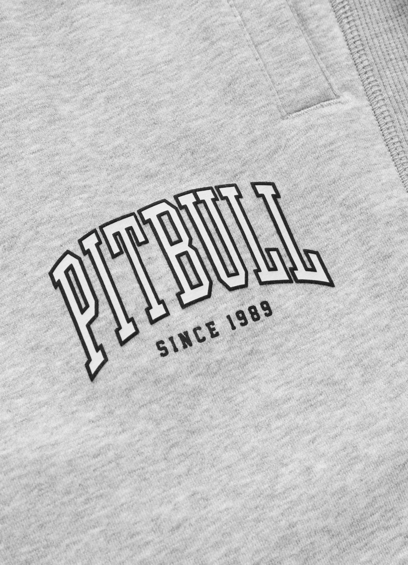 PITBULL - Pantalones Cortos Hombre Badger, Pantalones Cortos de Deporte de Algodón, Shorts Bolsillos con Cremallera, Shorts de Jogging, Pantalon Deportivos Regular Fit