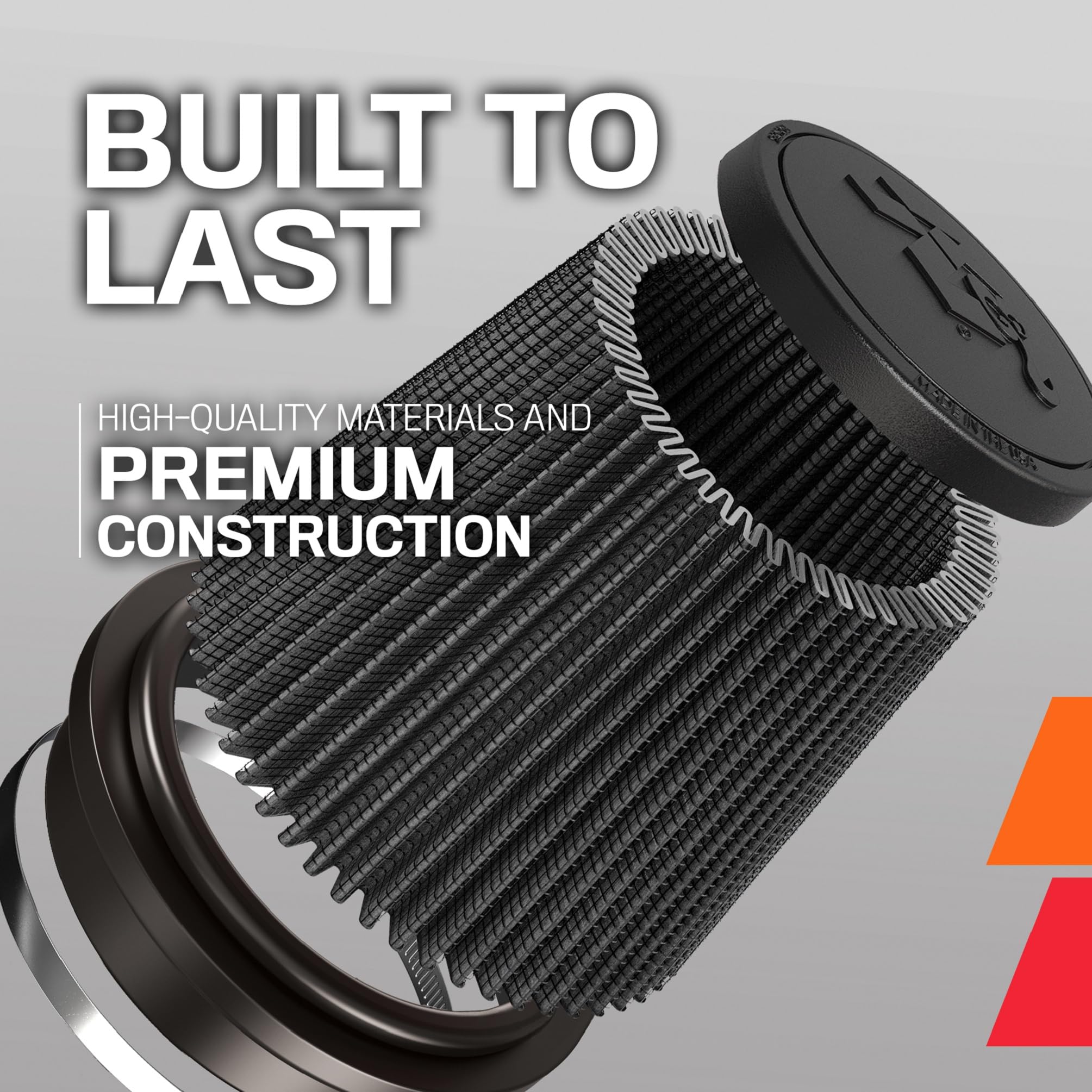 K&N Black Universal Dryflow Conical Air Filter 102mm flange, 152mm base, 133mm top, 229mm height (RU-3112HBK) - Image 4