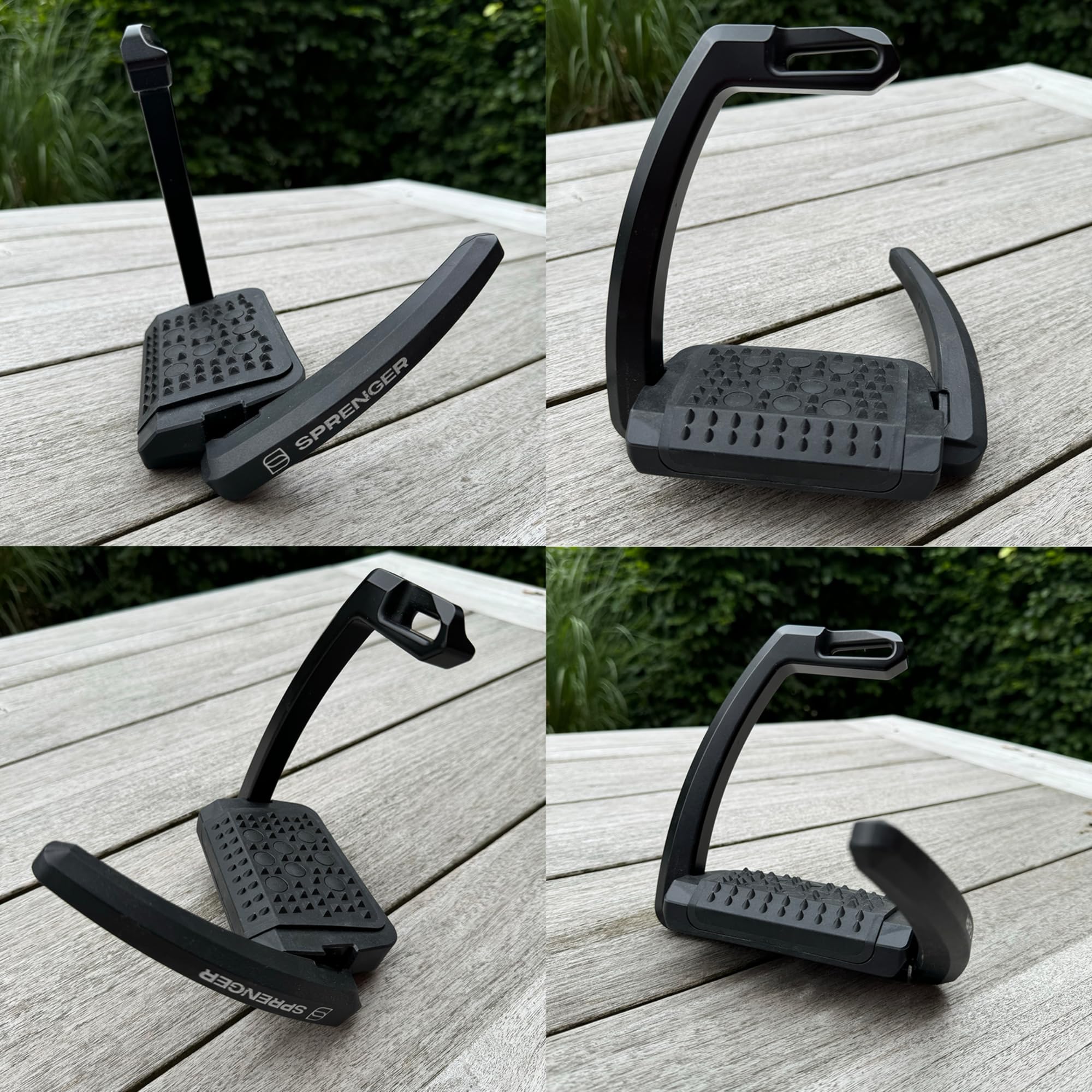 Sprenger Aero, Steigbügel schwarz eloxiert, 120 mm Trittweite, Steigbügel für Reiter, Aluminium, eloxiert, stoßabsorbierend und gelenkschonend, Reitsport Zubehör