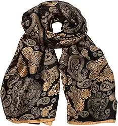 Cachecol longo para mulheres, seda, floral, grande, leve, acetinado, protetor solar, xale