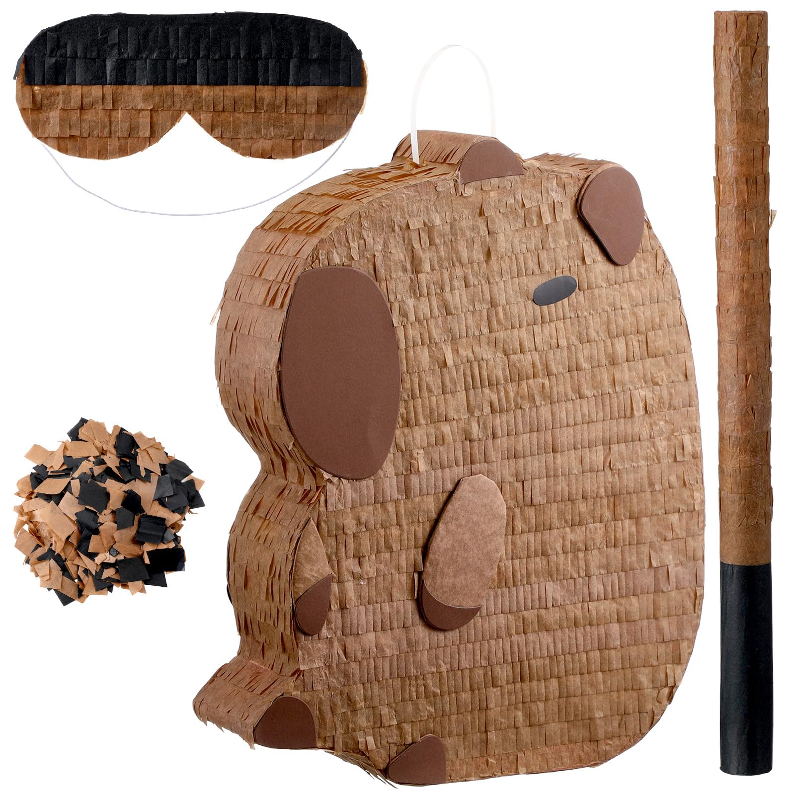 Seenelling Piñata de capibara con temática de capibara para suministros de fiesta de fiesta, festivales de Navidad, accesorios de fotos de vacaciones, suministros de fiesta, decoración de centro de