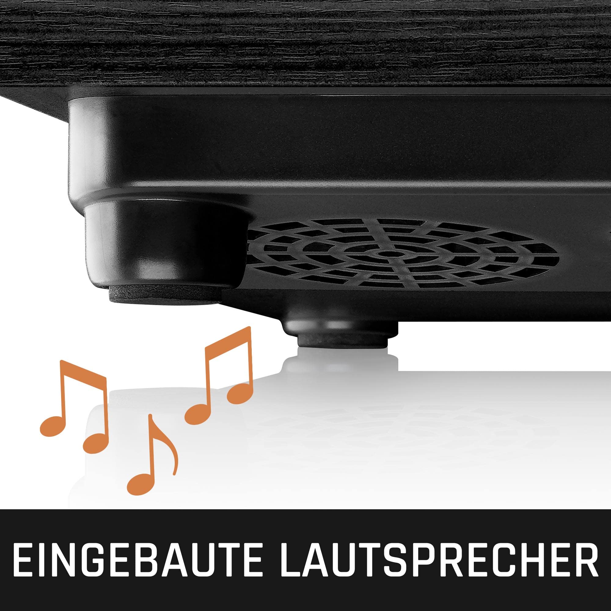 Lenco LS-10BK - Plattenspieler - Schallplattenspieler - Vinyl Player | Riemenantrieb - eingebaute Lautsprecher - Kopfhöreranschluß - 33 u. 45 U/min - RCA - Schwarz