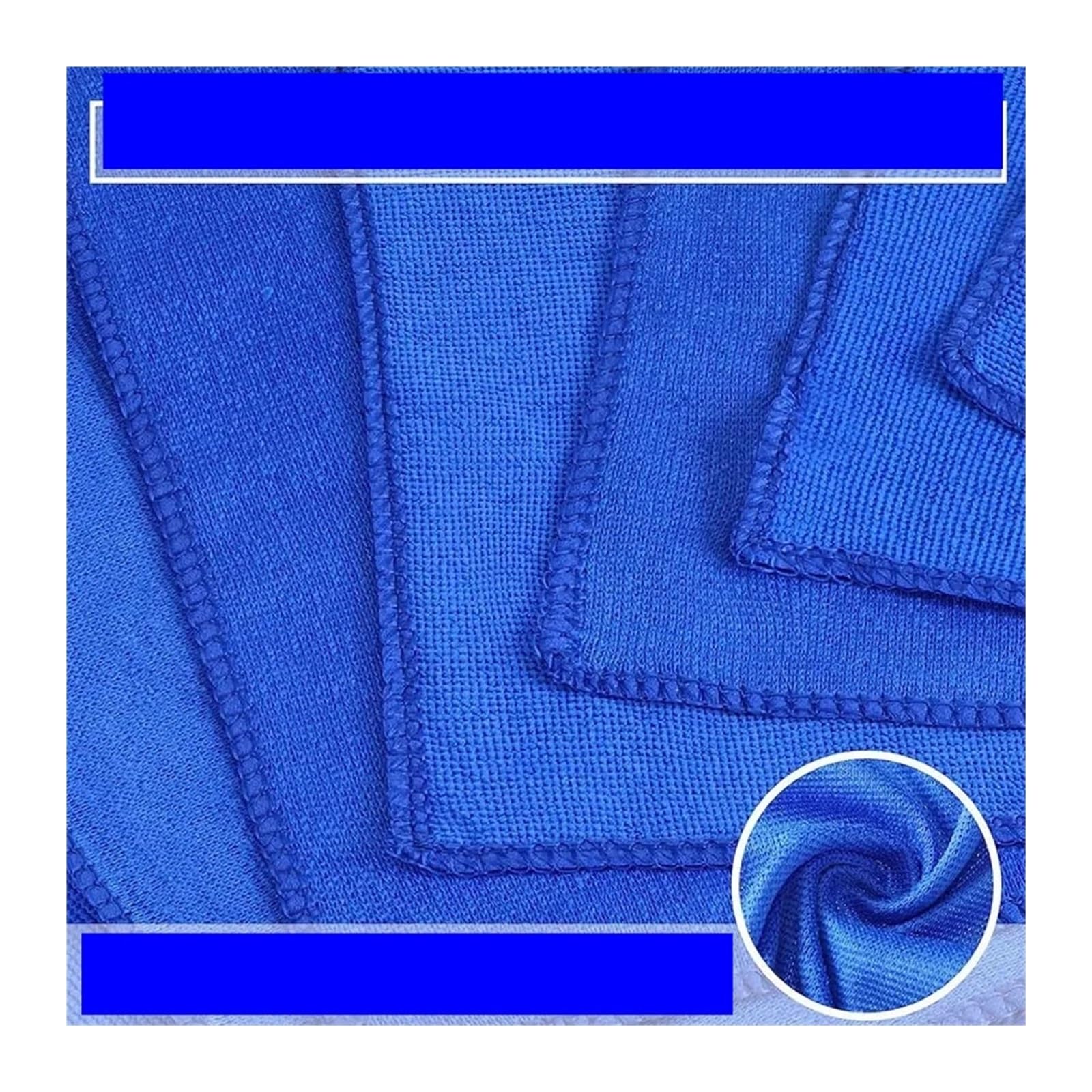 Super Absorbent Microfiber Cleaning Cloths - Lint Free Reusable Towels for Car Windows and Home Use BLUE 100pcs — view 5