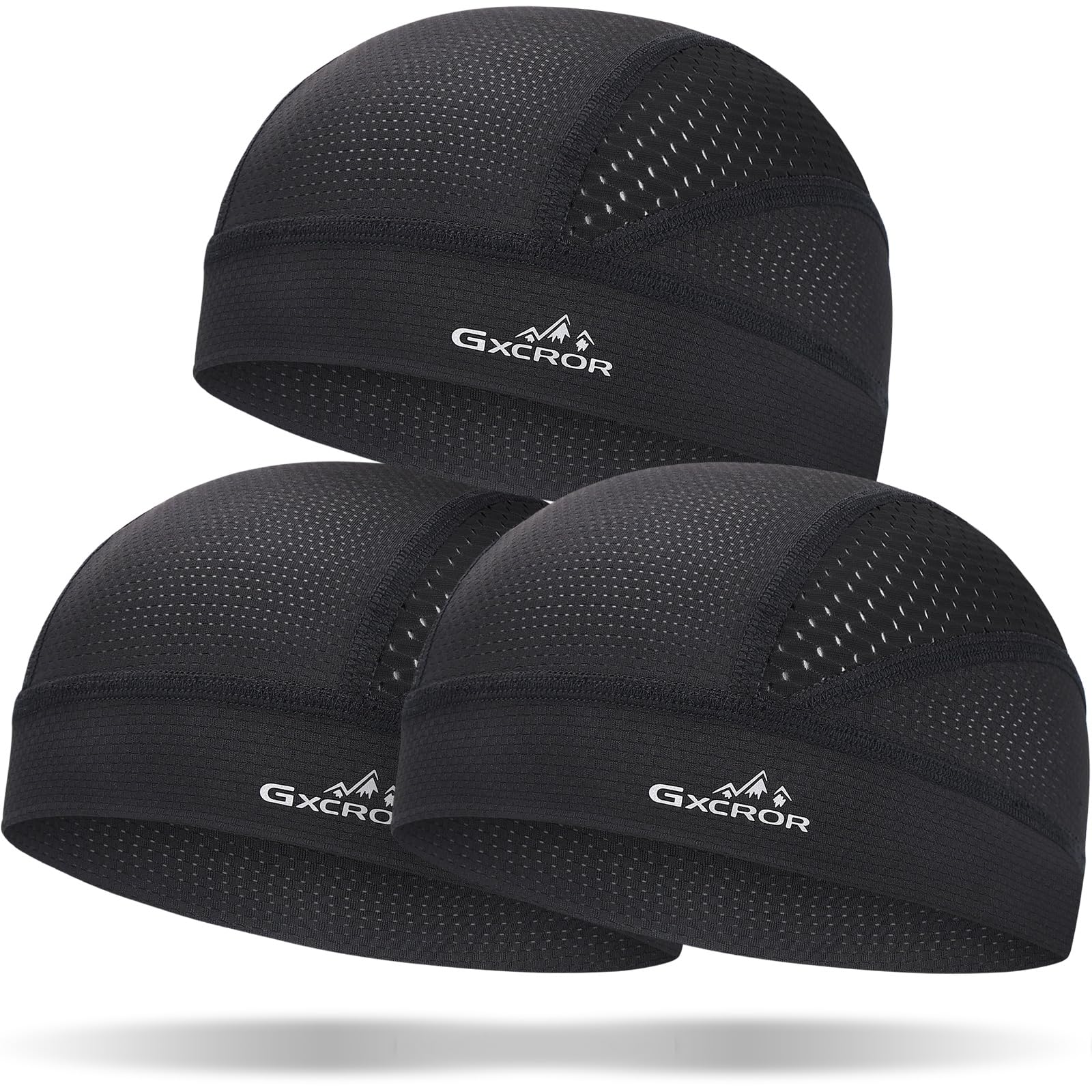 GXCROR Cooling Skull Cap for Men Women Sweat-Wicking Breathable Mesh Liner for Helmets, Summer Cycling Motorcycle