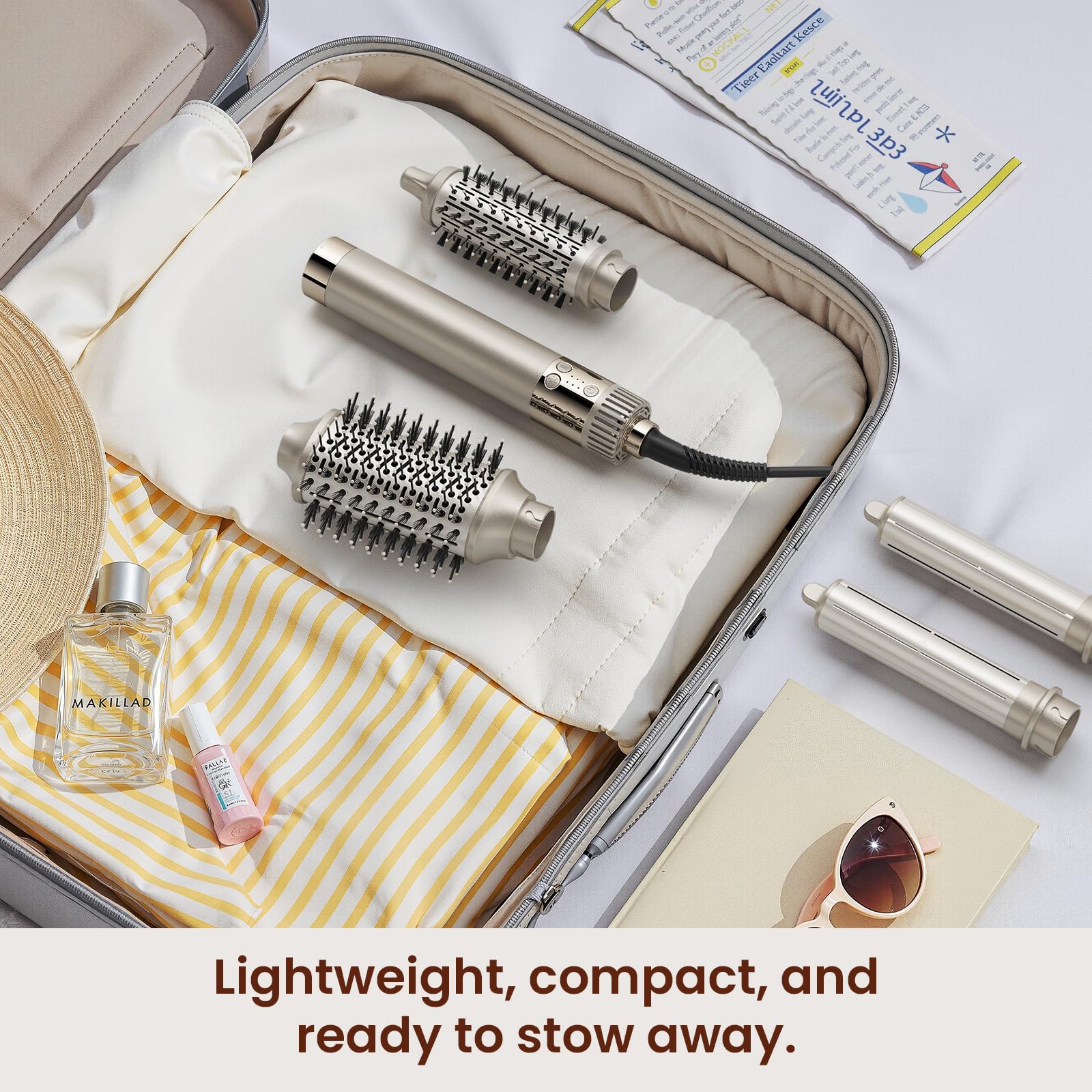 MESCOMB 5 in 1 Airstyler Hairstyler Hochgeschwindigkeit Rundbürstenföhn Auto-Wrap Lockenstab Schnelltrocknend Volumen Locken Glätten