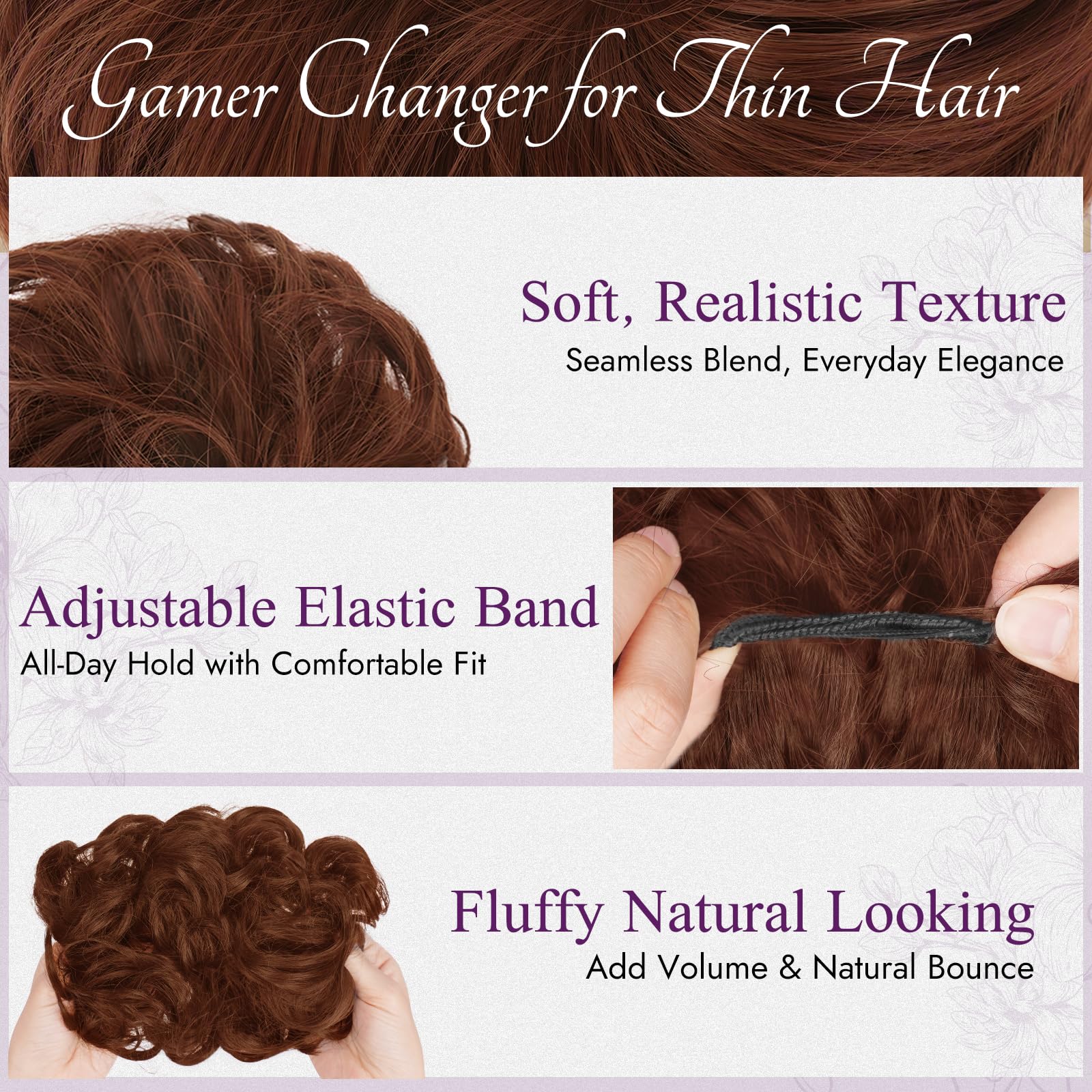 BARSDAR 2 PCS Messy Bun Hair Pieces - Image 3