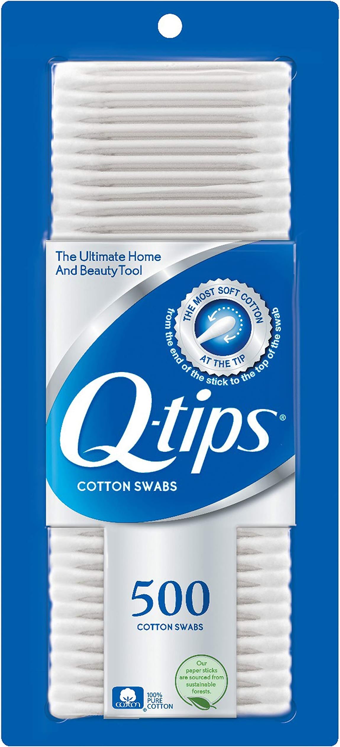 Laxative Glycerin Suppositories Adult Constipation Relief 50 Count + Q-Tips Cotton Swabs Hygiene and Beauty Care 500 Count