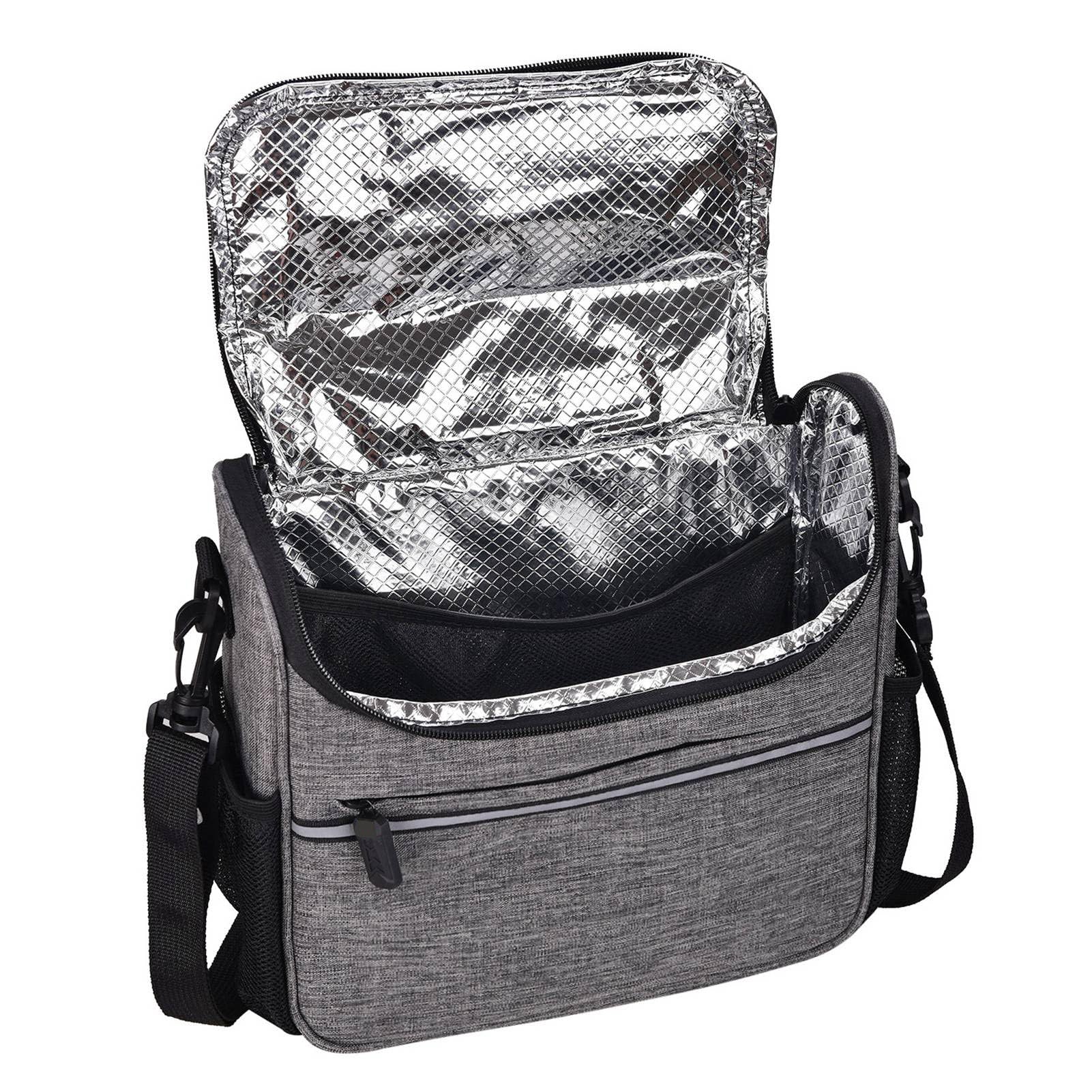 HUIOP Sac de guidon de vélo, sac isotherme étanche pour guidon de vélo, sac à bandoulière, sac de vélo de montagne, vélo de route, sac à bandoulière