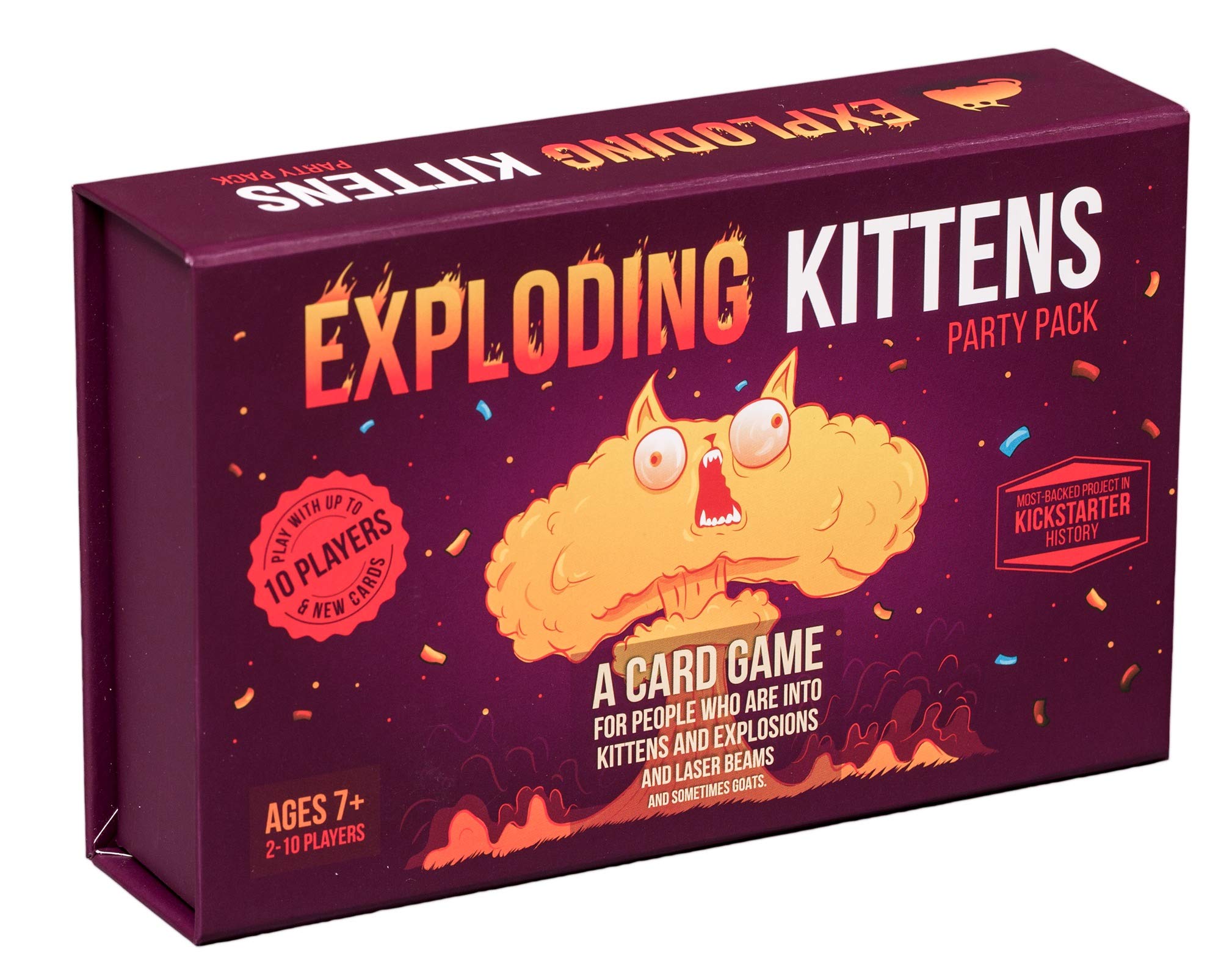 Exploding Kittens Juego Paquete de Fiesta Juega con hasta 10 Jugadores! Juego de Cartas en Inglés + This is The Second Expansion, Barraja de Cartas