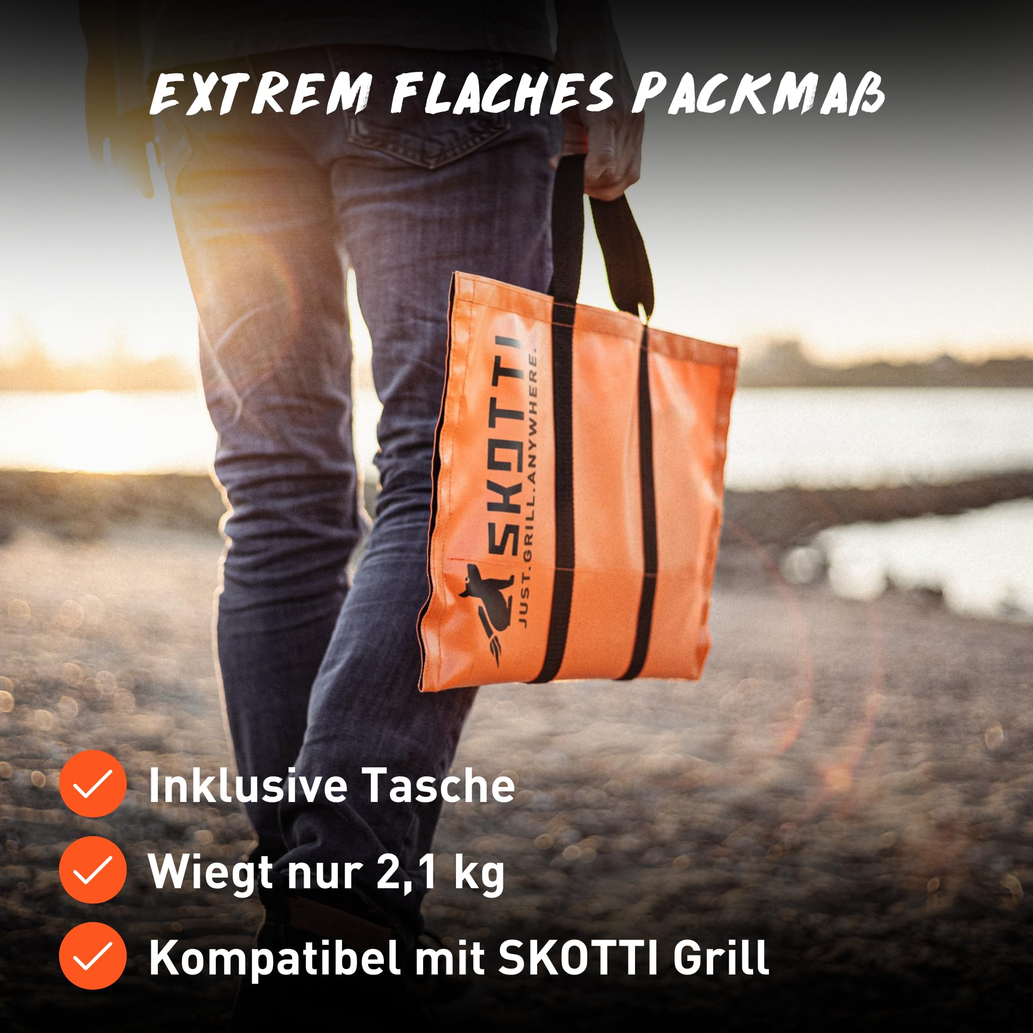 SKOTTI® Cap - steckbarer Edelstahl Deckel für SKOTTI Grill | Grilldeckel für kontrollierte Hitze - SKOTTI Grill Zubehör - robust und kompakt, ideal für Camping und Outdoor