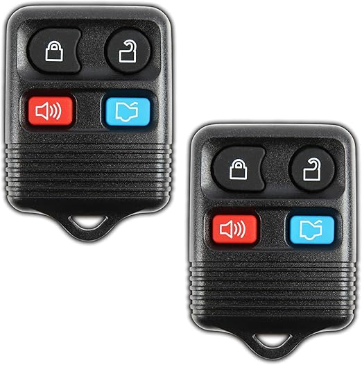 2 KeylessOption Replacement Keyless Entry Remote Control Key Fob Clicker Transmitter - Black