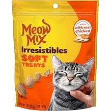 Meow Mix Irresistibles, Soft Cat Treats with White Meat Chicken, 3 Oz. Bag