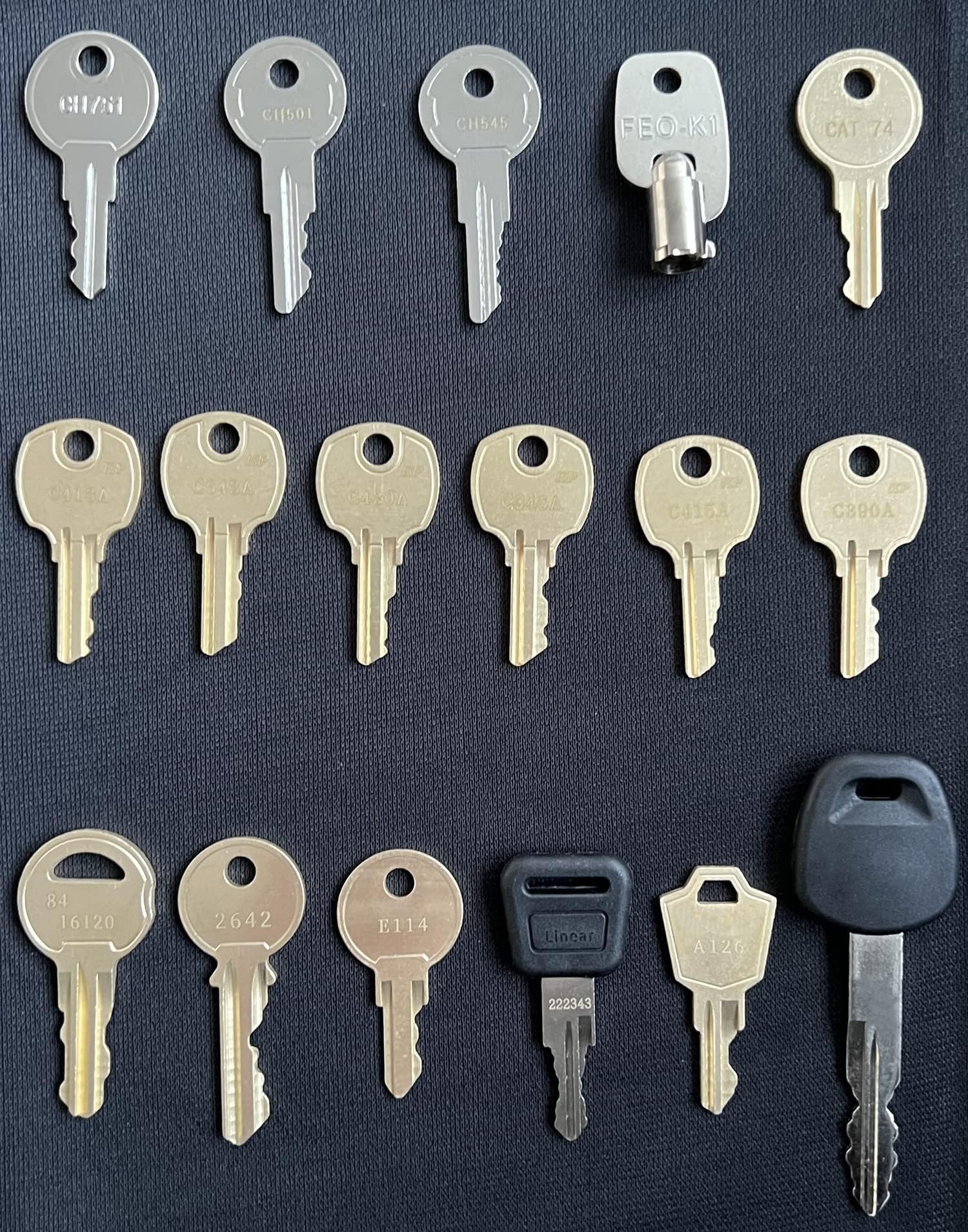 18 Pentesting Master Key Set,FEO-K1 MK9901 CH751 CH501 A126 C642A CH545 C415A C413A 2642 C420A 222343 C390A 84 16120 E114 C346A CAT 74 Cabinet Elevator Security Gate RV - Image 2